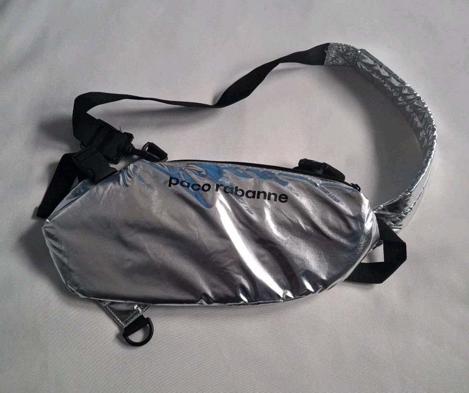 Paco Rabanne Metallic Silver Versatile Bag Pouch