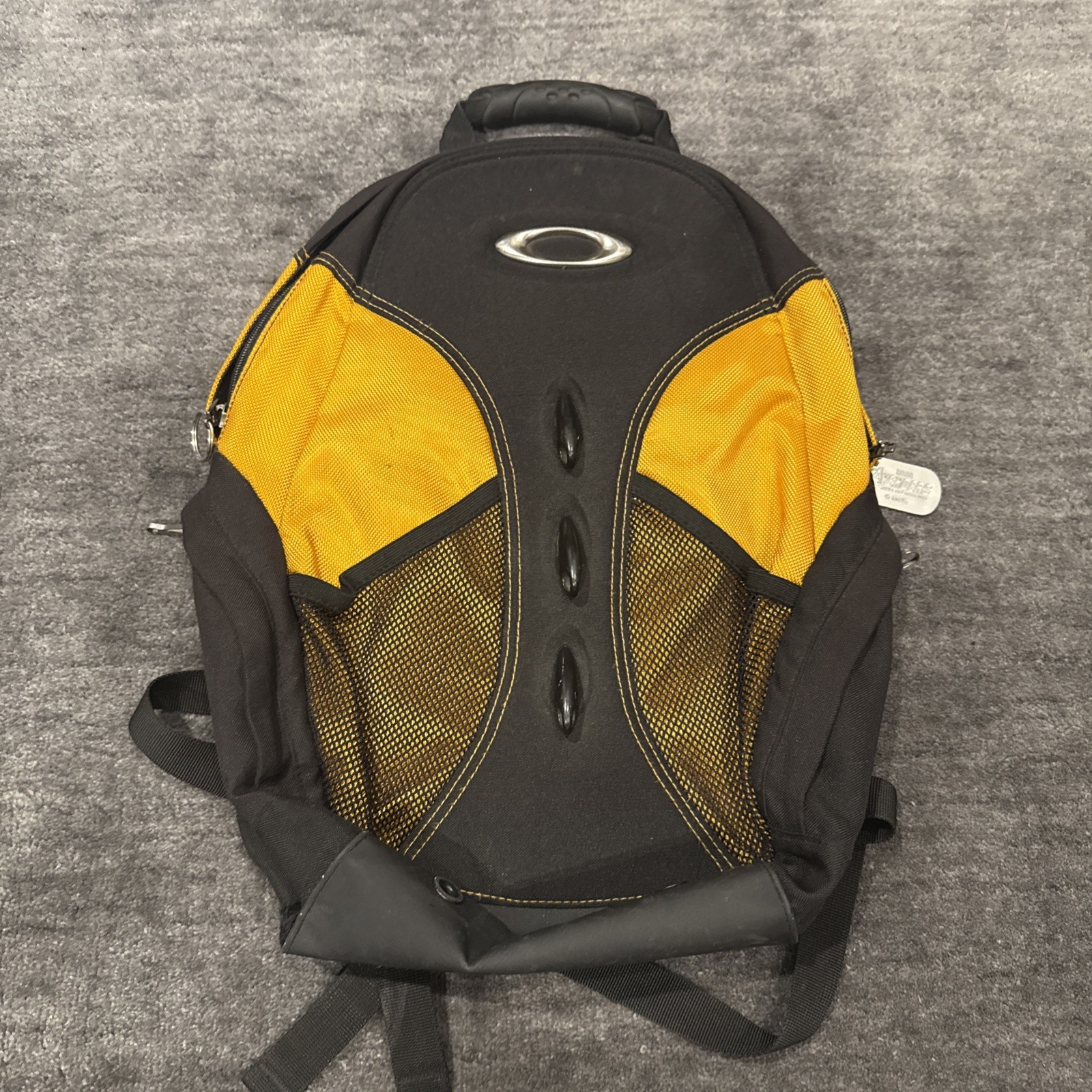 Vintage Oakley Software Spikes Backpack Black Yellow Spike Y2K HTF – Read