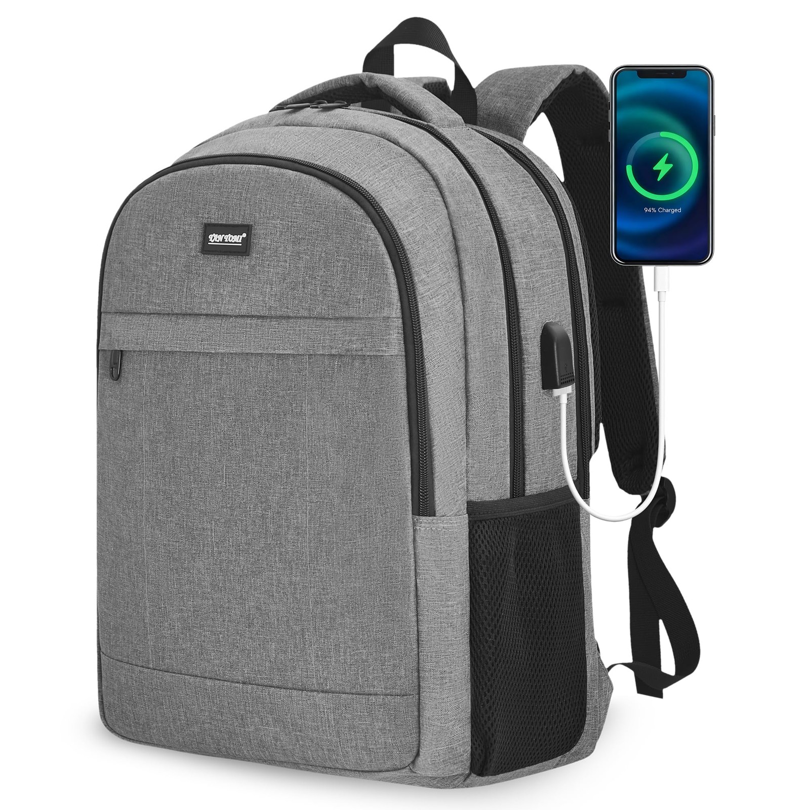 TANTOMI 17in Laptop Backpack USB Anti Theft Travel School Bag