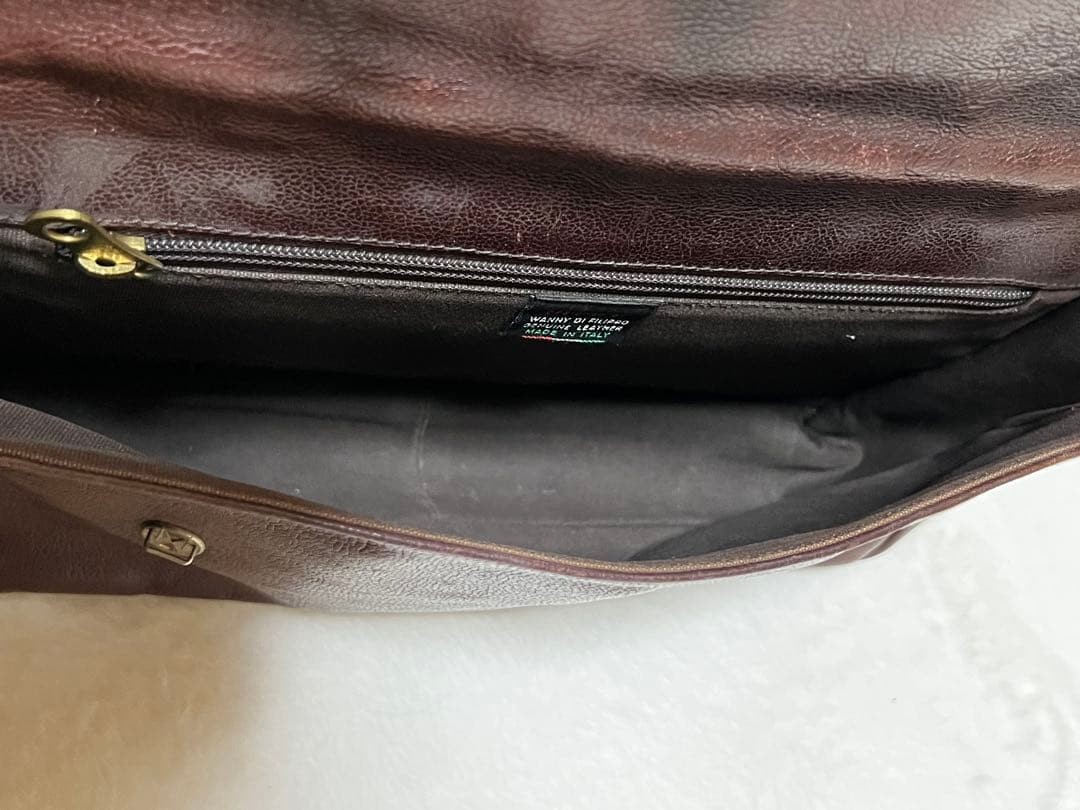 ILBISONTE Second Bag Clutch Leather 34cm x 21cm Pre-owned Rare Design
