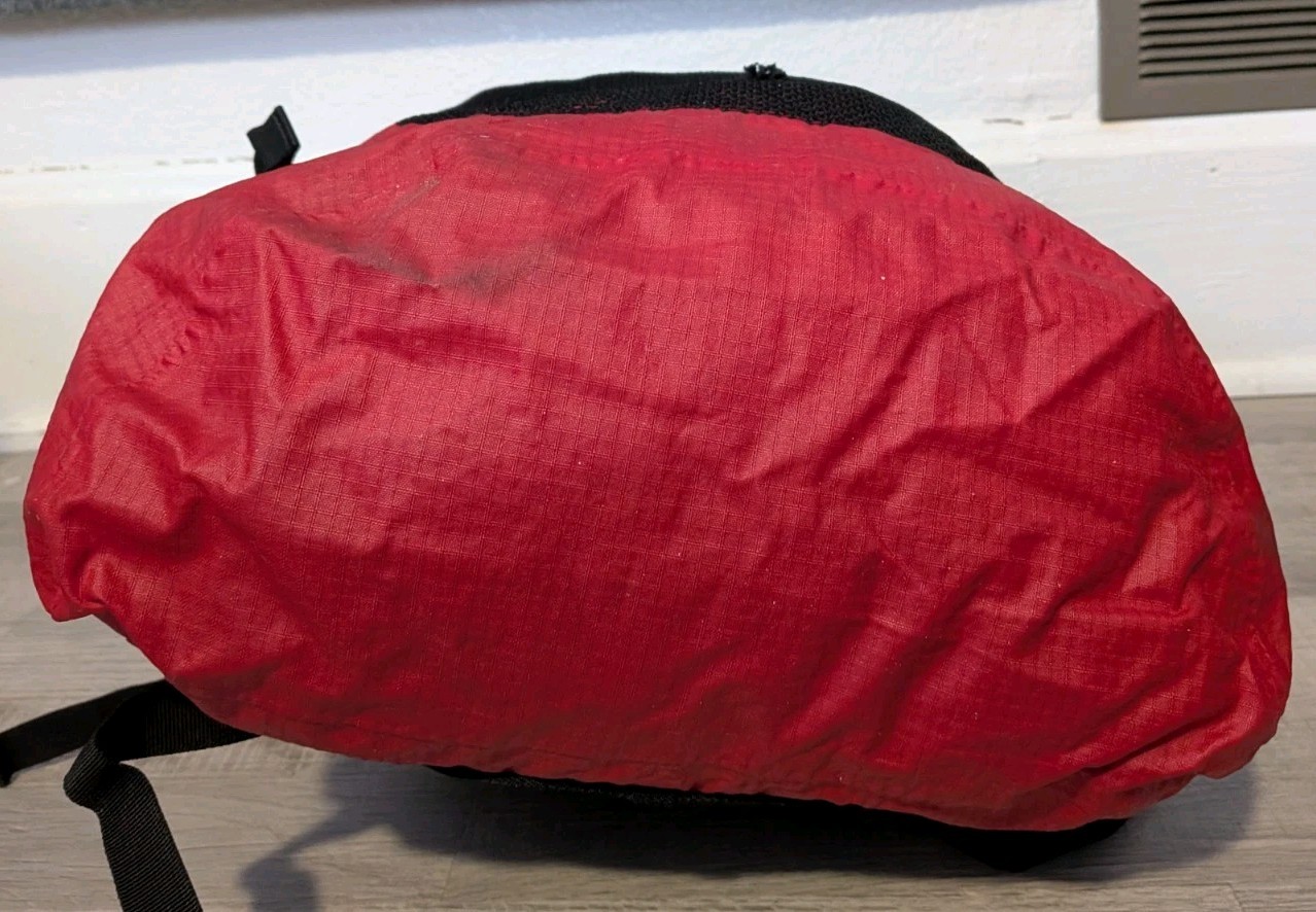 The North Face Waterproof Rolltop Backpack Daypack Red Black READ