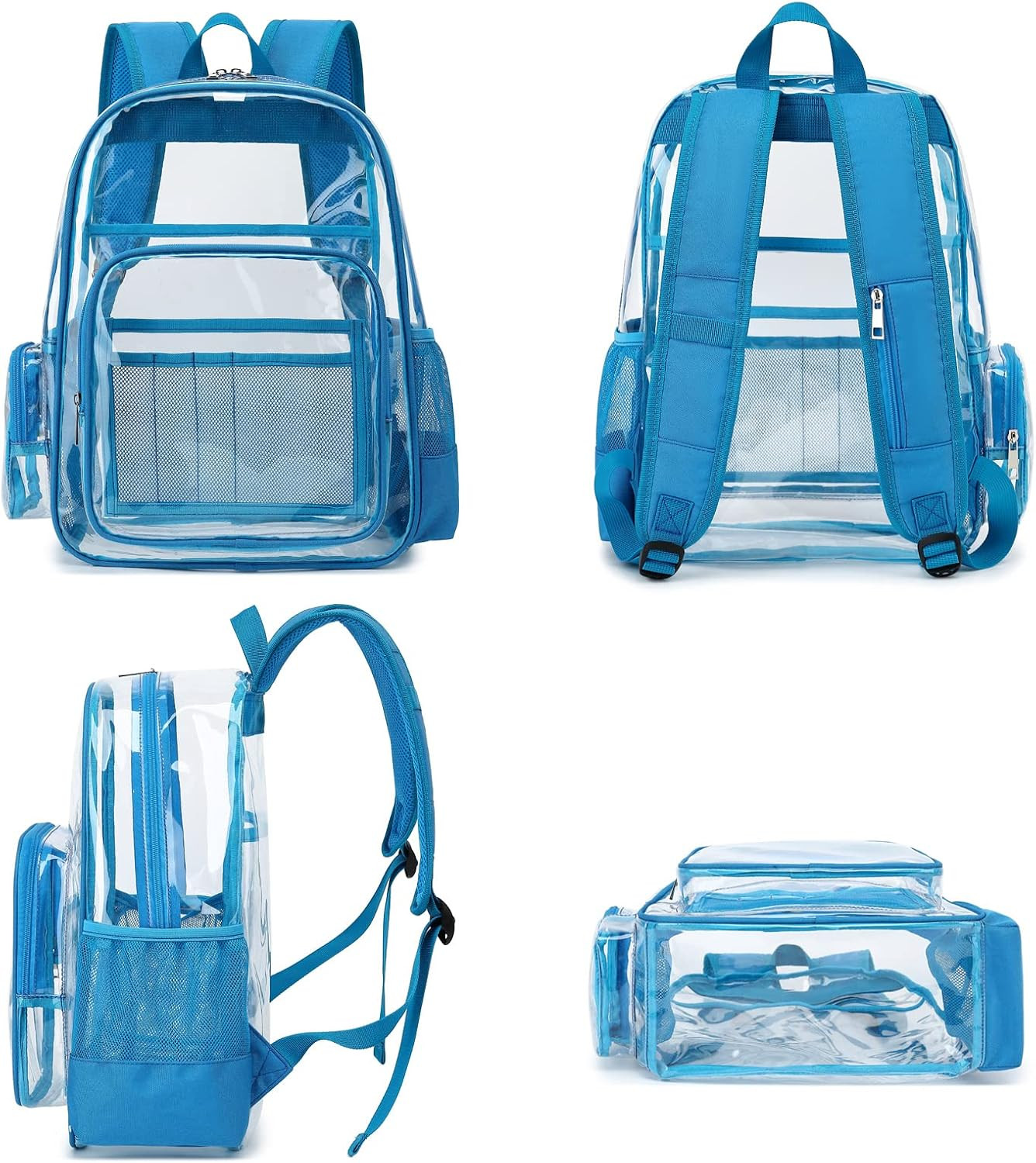 Heavy Duty Clear Backpack School Backpack, PVC Transparent Backpacks See through