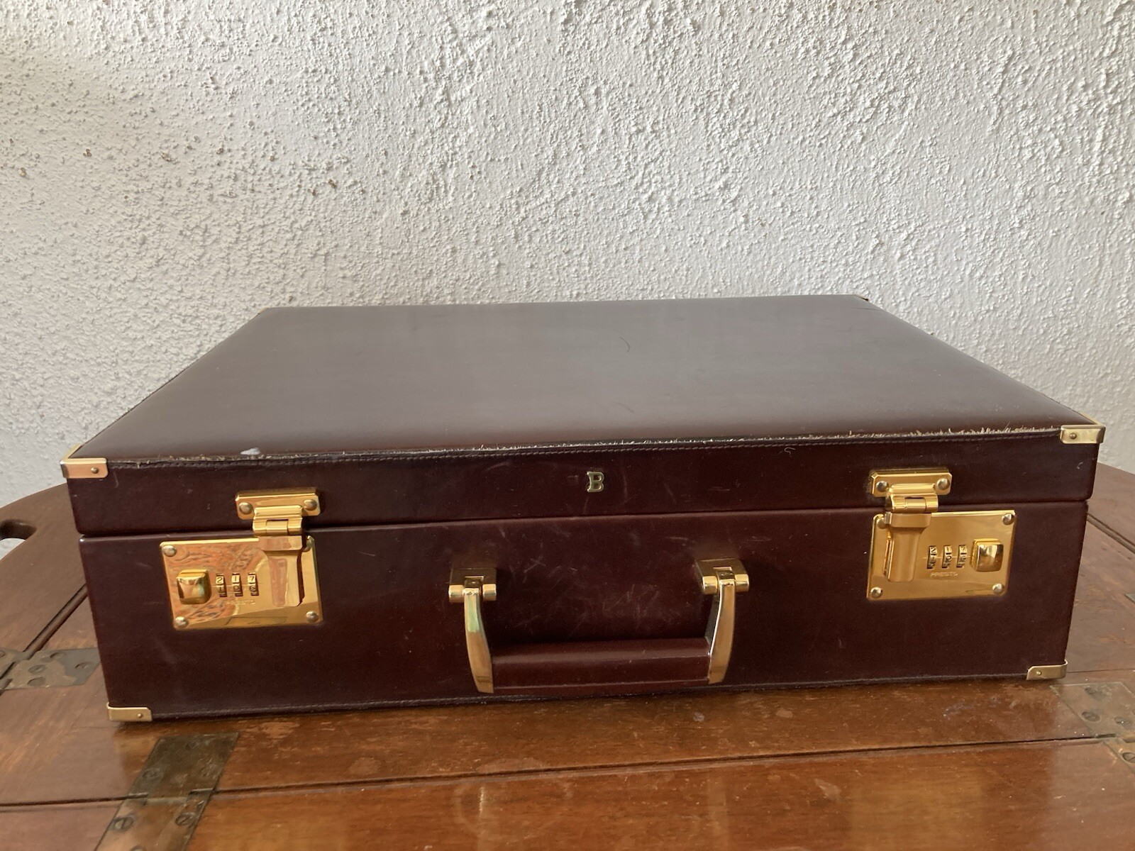 Vintage Leather Briefcase | Bally made in Italy | Hardside briefcase | Attaché
