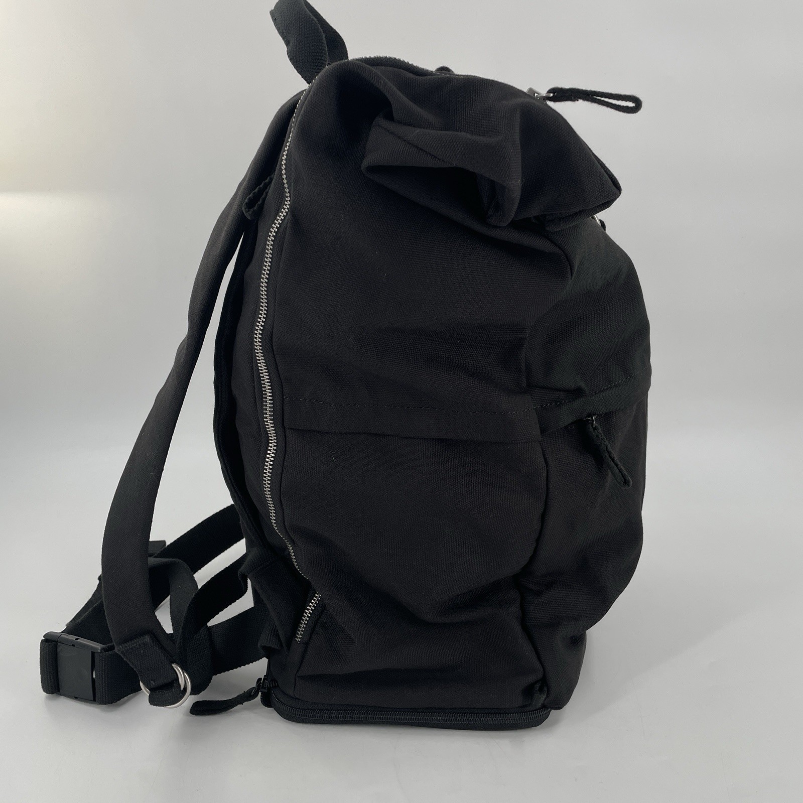IKEA Forenkla Backpack In Black – Roll Top Style – Padded Laptop Sleeve