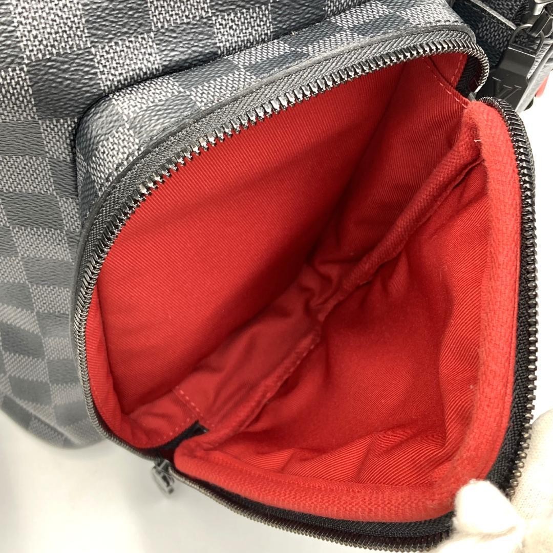 Louis Vuitton Utility Backpack Damier Graphite Black Gray Canvas Leather D-ring