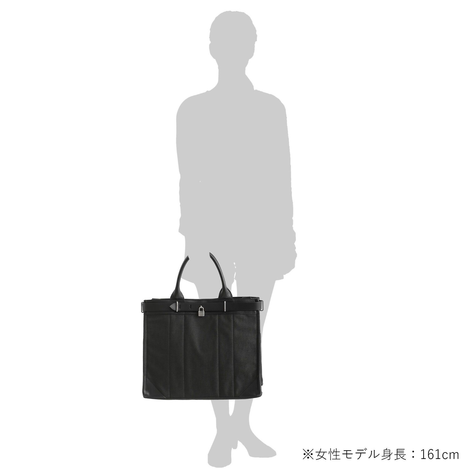 PORTER FORK 2WAY TOTE Shoulder BAG Handbag(L) Navy Padlock Leather