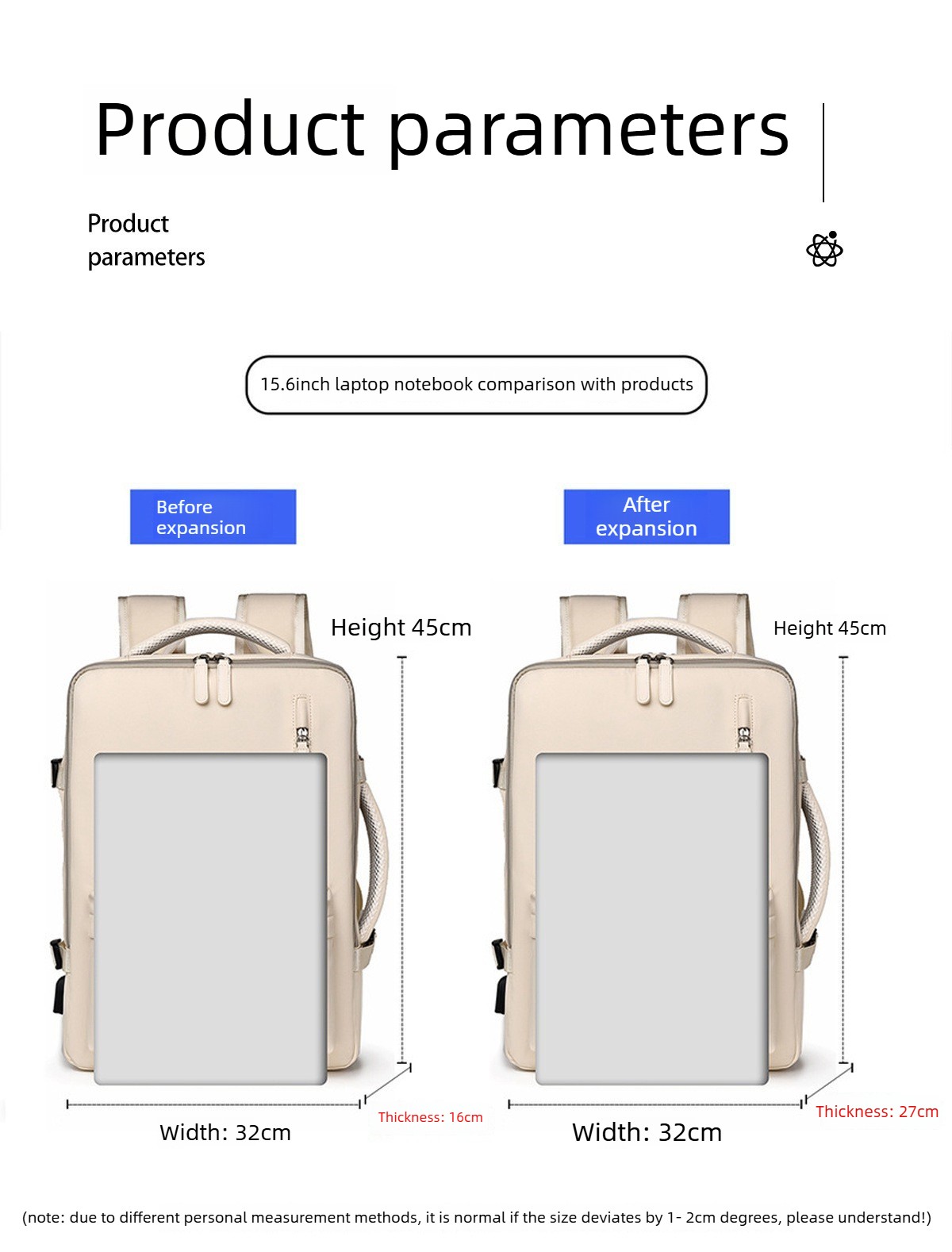 Unisex Large-Capacity Waterproof Laptop Backpack for Commuting