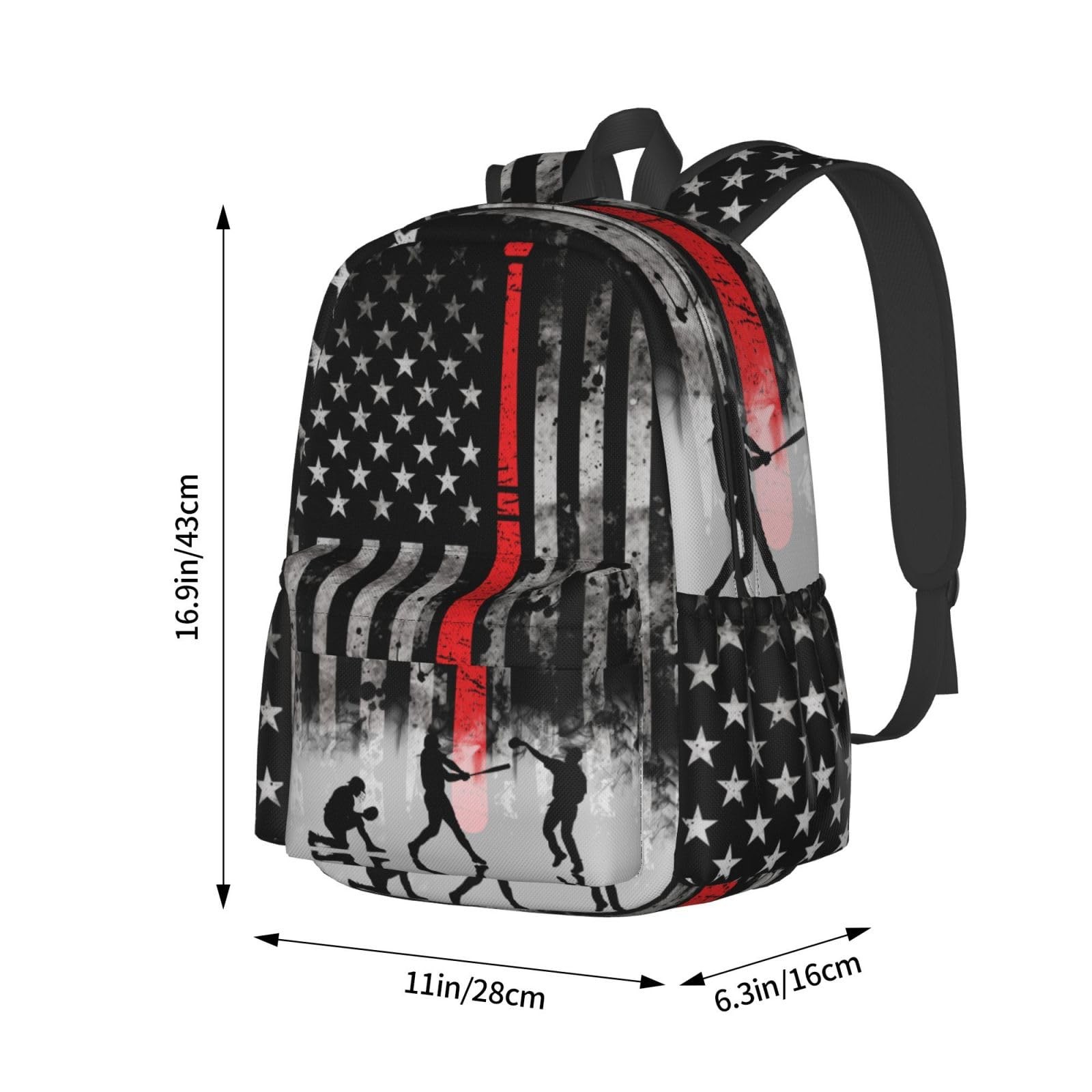 Baseball Backpack American FlagLaptop Backpacks Multipurpose Daypack For Men …