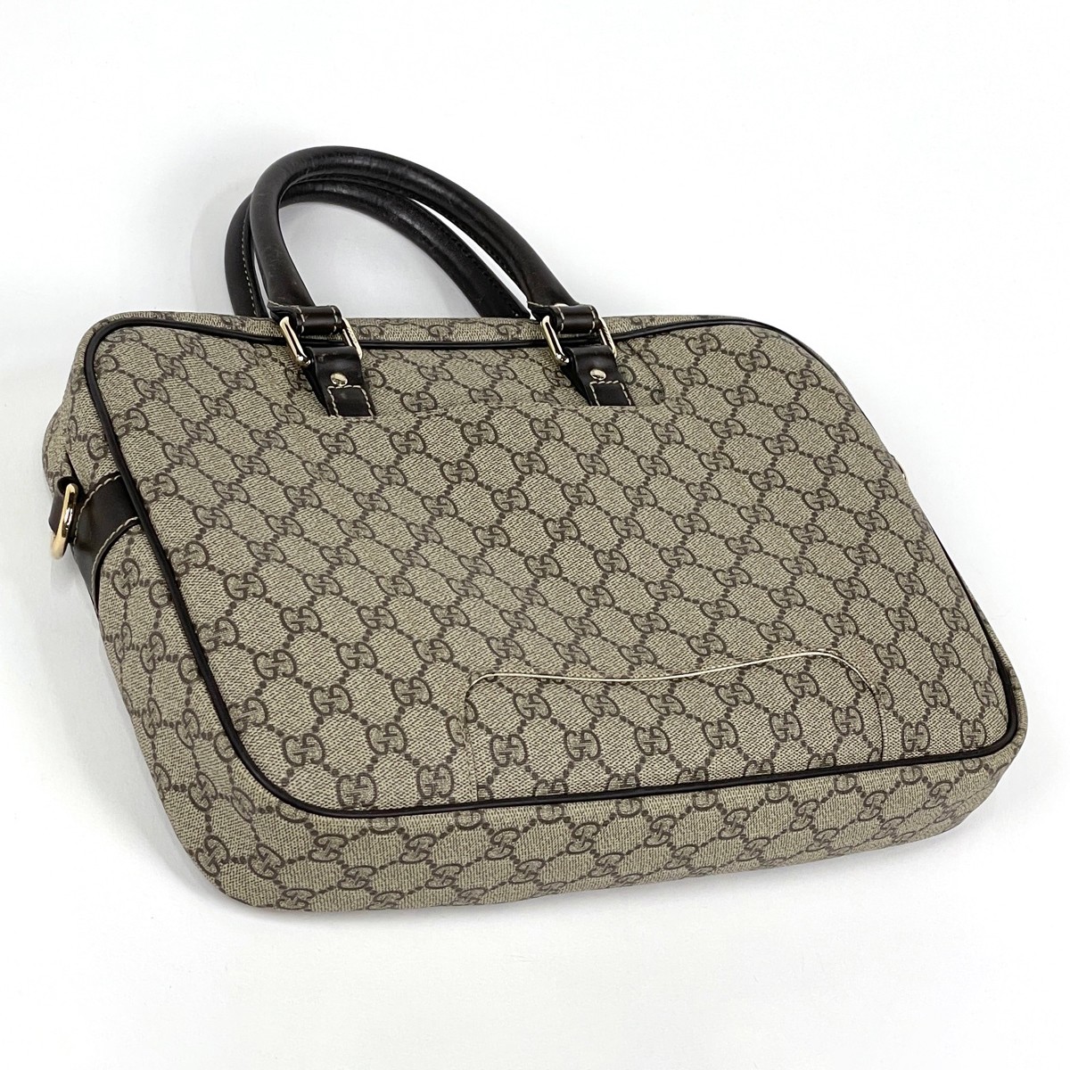 GUCCI GG Pattern Briefcase Briefcase Briefcase Coated canvas Beige Brown 322…