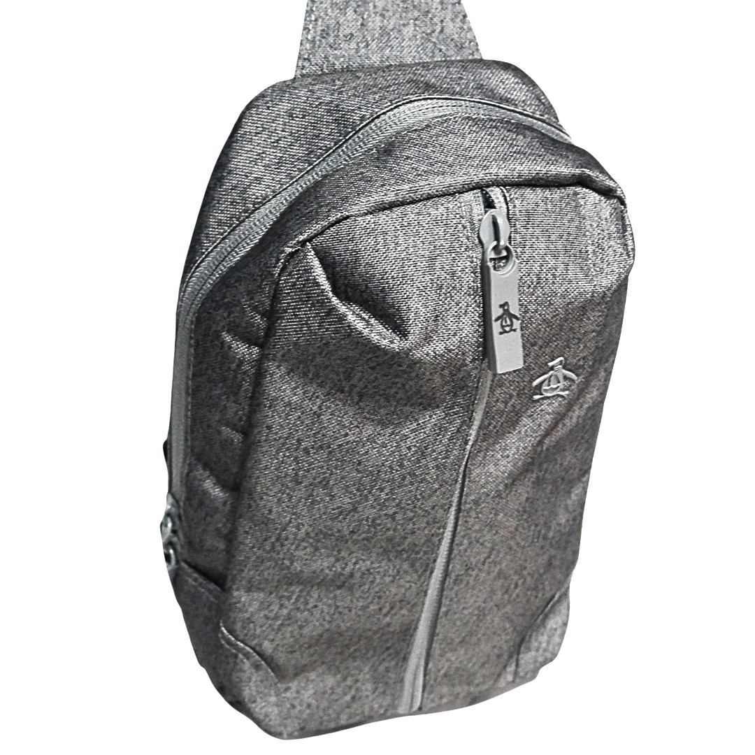 Original Penguin comfortable Gray Sling Bag Crossbody Backpack NWT