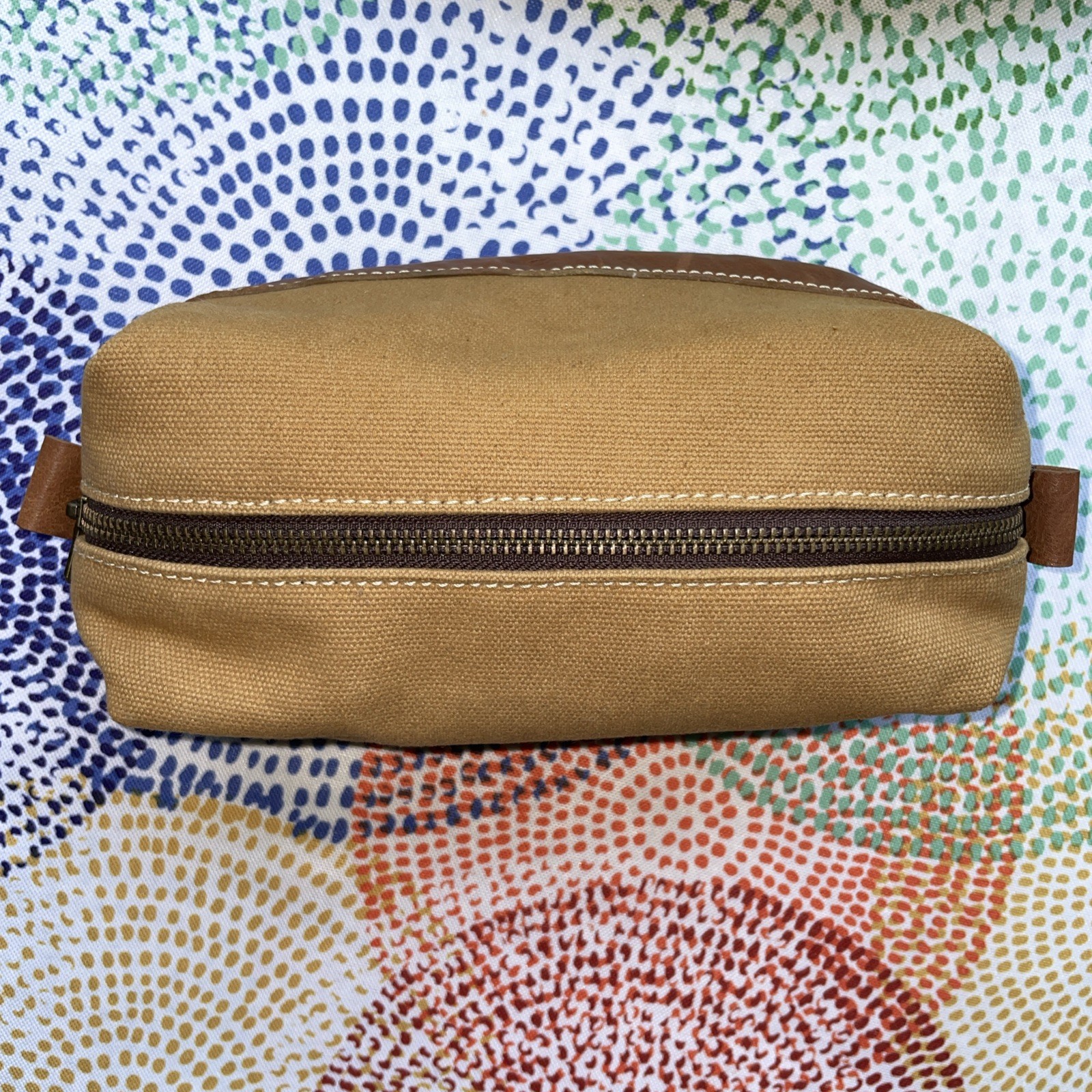 Rutter’s Toiletry Bag Durable Canvas Upper & Branded Leather Base Brand New