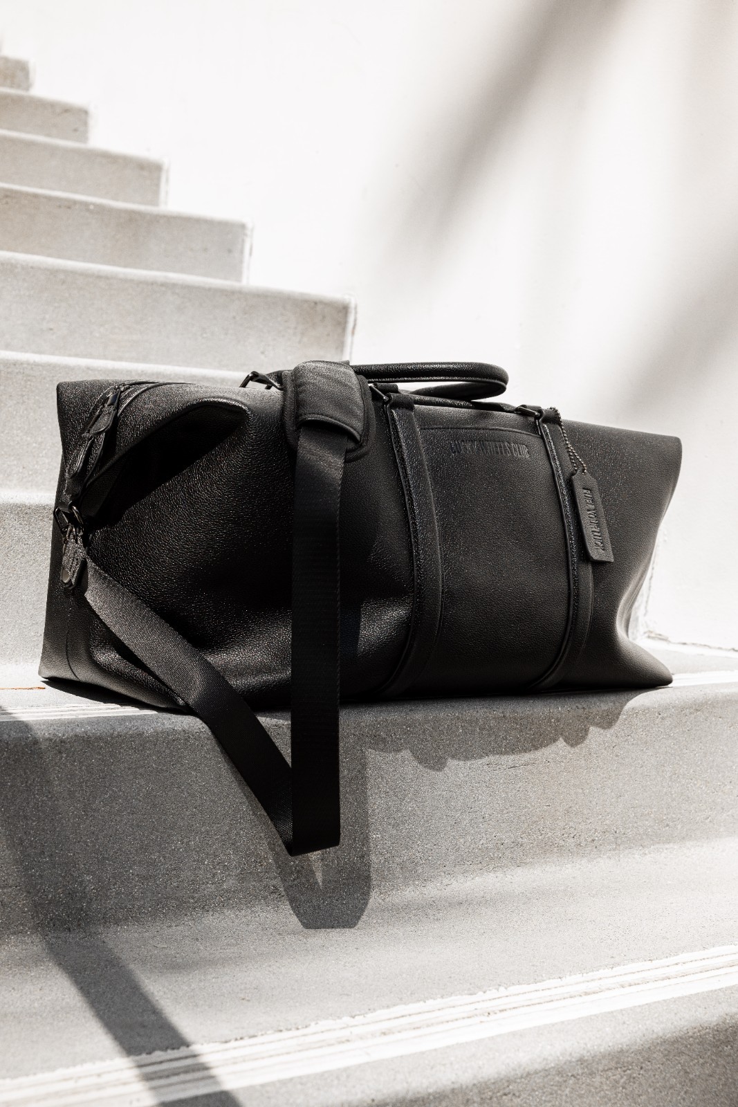 New Leather Weekender Bag & Leather Bifold Wallet Travel Duffle Carry On Large