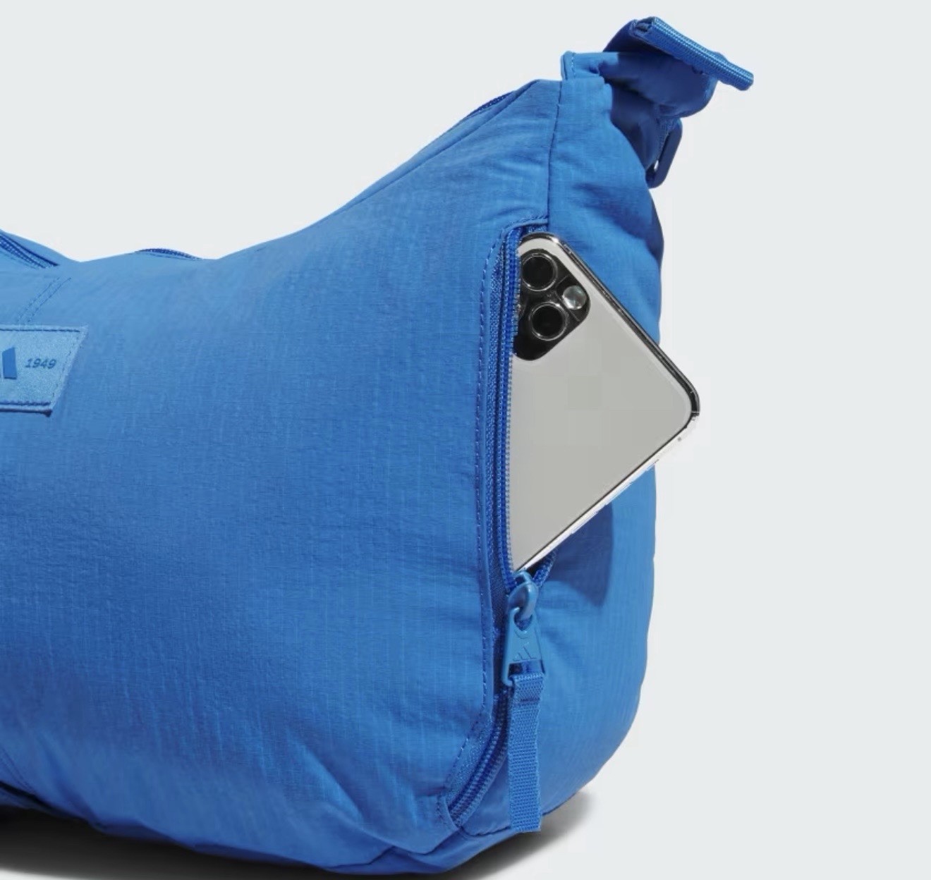 adidas Blue Solid Shoulder Bag, Zip Closure, Unisex Adult Shoulder Strap