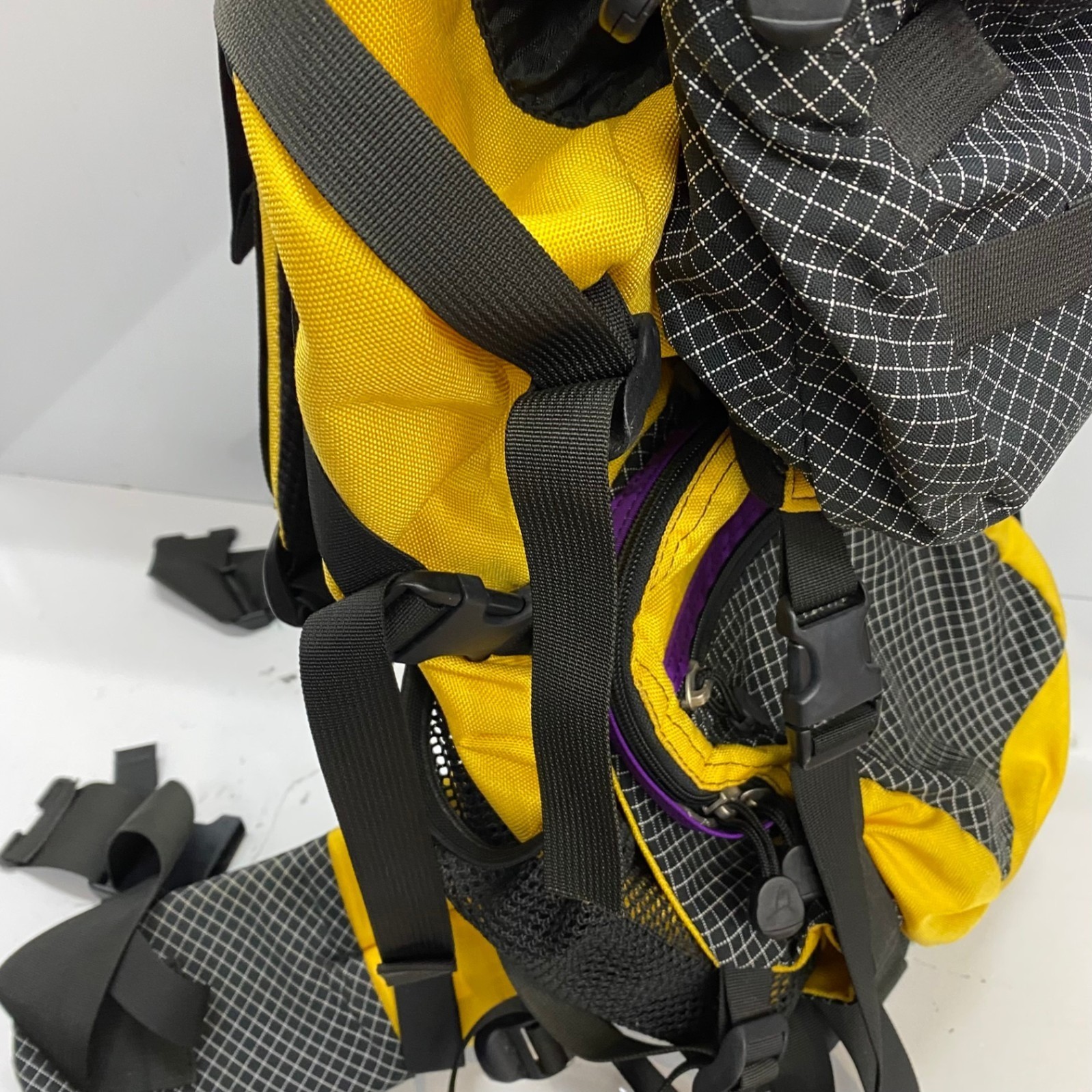 OverLand Equipment USA Made Backpack Yellow Vintage 90s Daypack Used