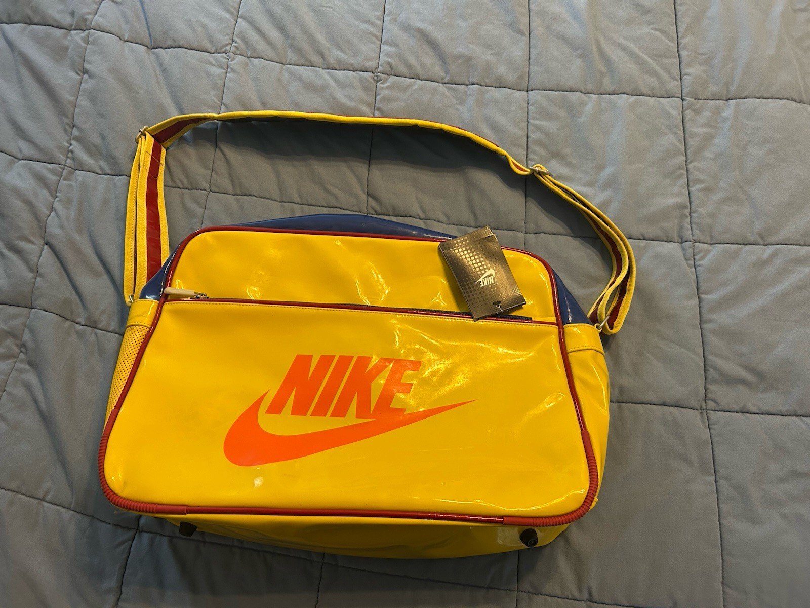 Vintage Nike Bag Multicolor Canvas retro Shoulder Bag Carry On Collectors Bag