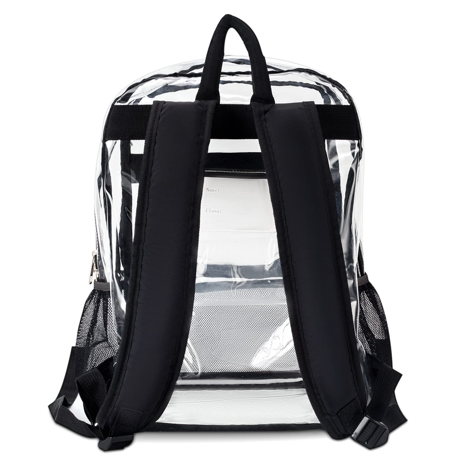 KekeIntl Clear Backpack Heavy Duty PVC Clear Backpack, 40lbsBlack