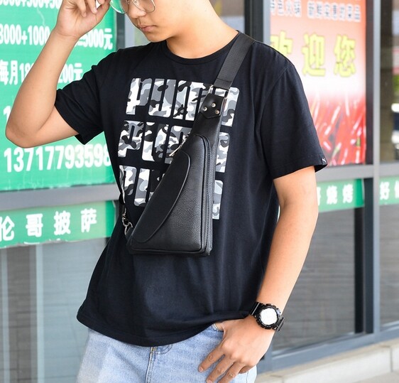Mens Suspender Backpack Crossbody Casual Chest Bag Shoulder Bag Triangle Day Bag