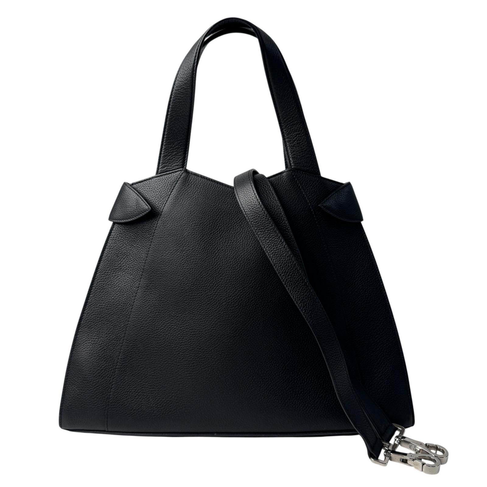 Morabito Leather Ladies Crossbody Bag Black W22xH58xD45cm