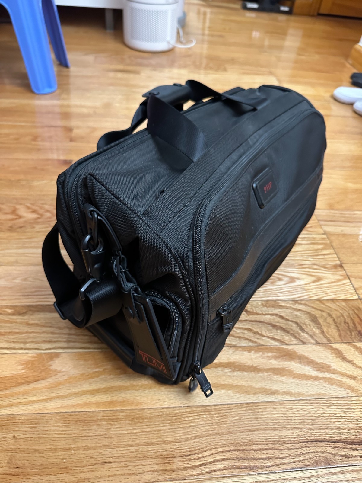 Tumi Alpha 2 Black 2-Way Framed Soft Duffel Bag