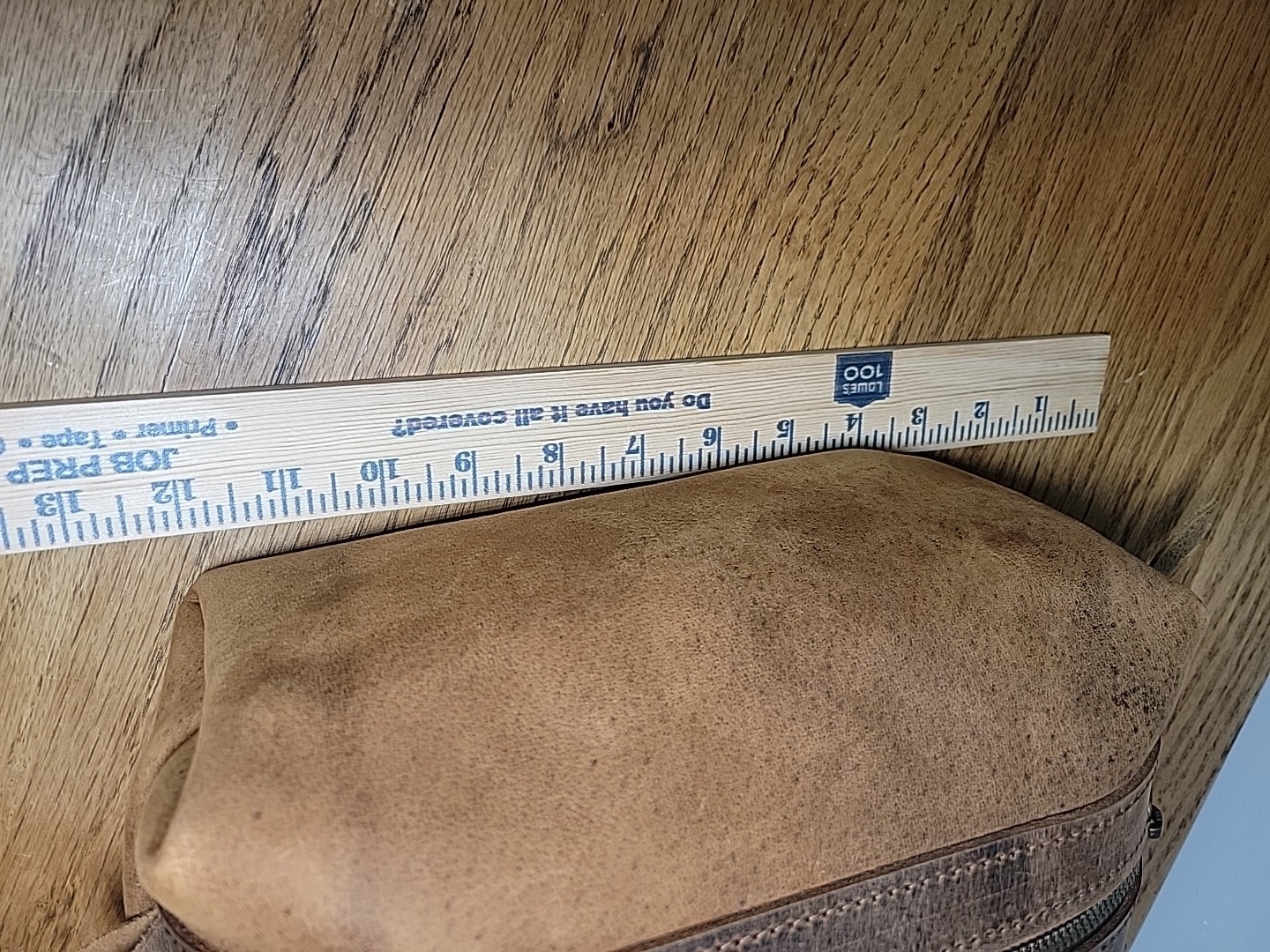 Amish Handcrafted Water Buffalo Leather Toiletry Shaving Bag Made in Ethridge TN