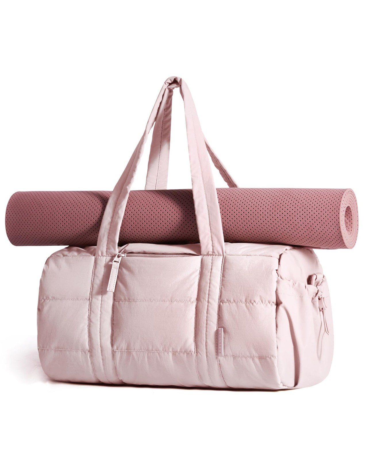 Quilted Gym Bag Weekender Duffle Portable Yoga Mat Travel Overnight UltraLight
