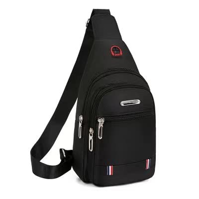Men’s chest canvas leisure sports small backpack oxford cloth single shoulder…