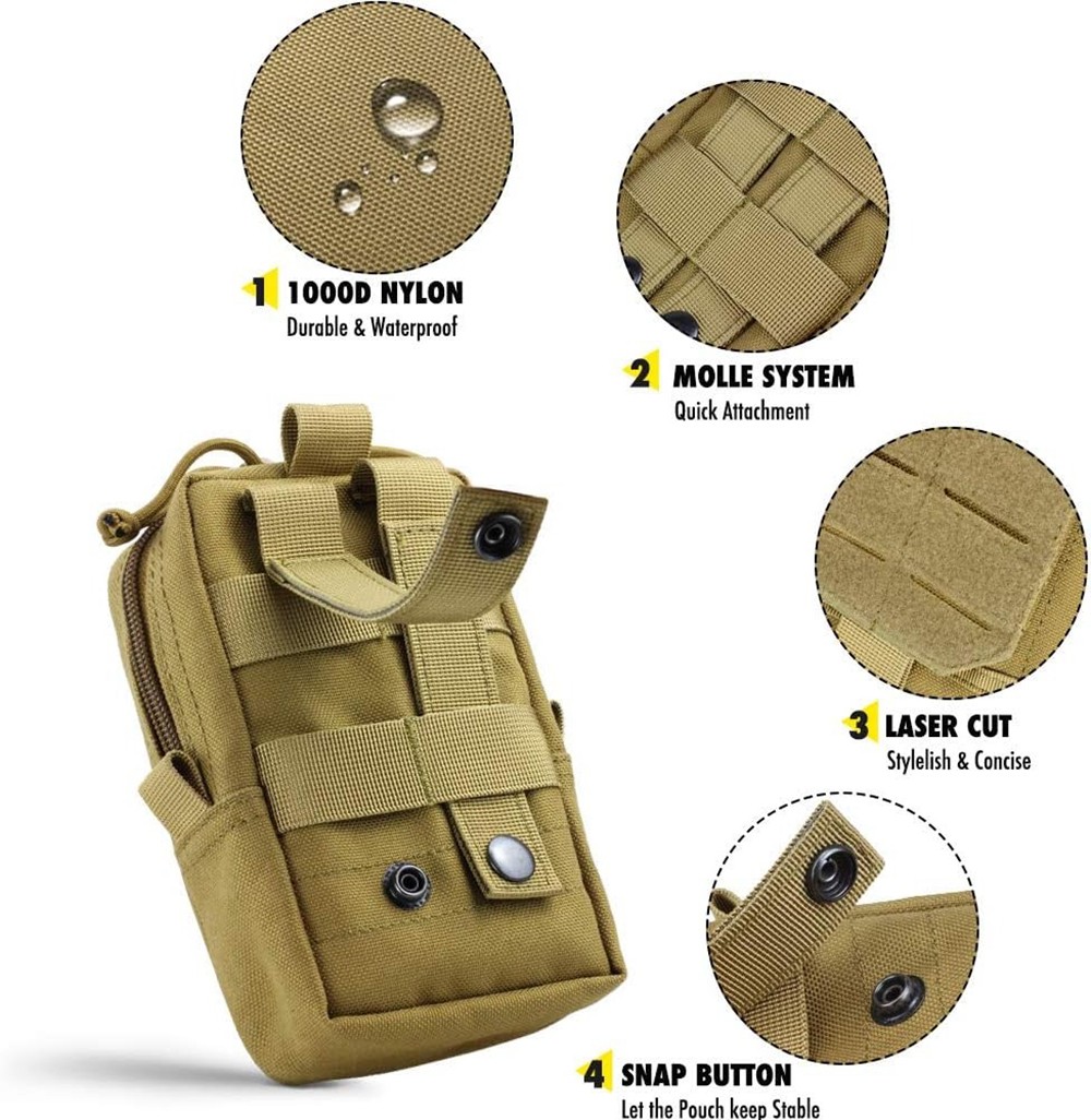 Tactical EDC Pouch Molle Utility Pouch Gadget Organizer Phone Holder Waist Pack