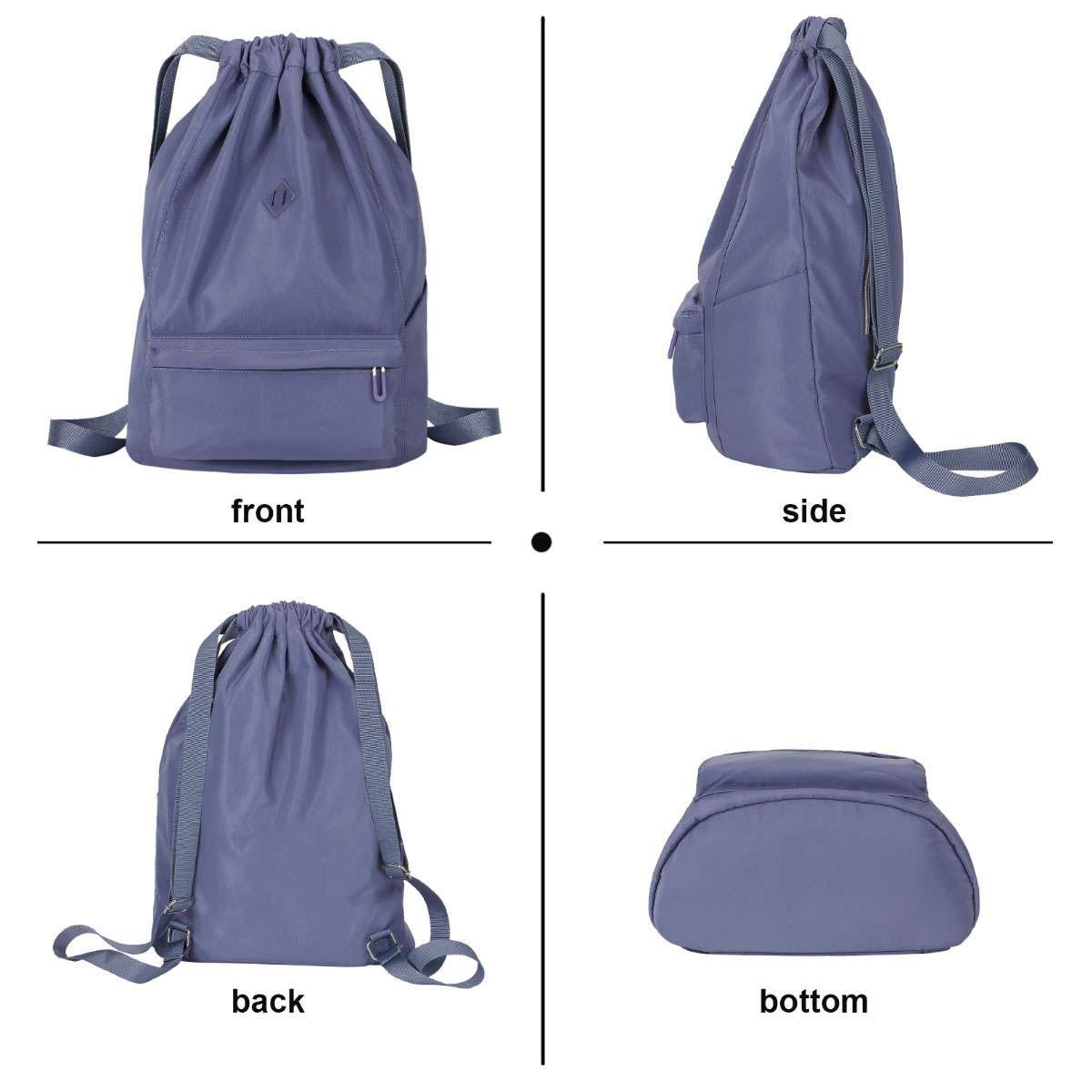 Waterproof Drawstring Bag Gym Bag String Bag Sackpack Cinch Shoulder Backpack US