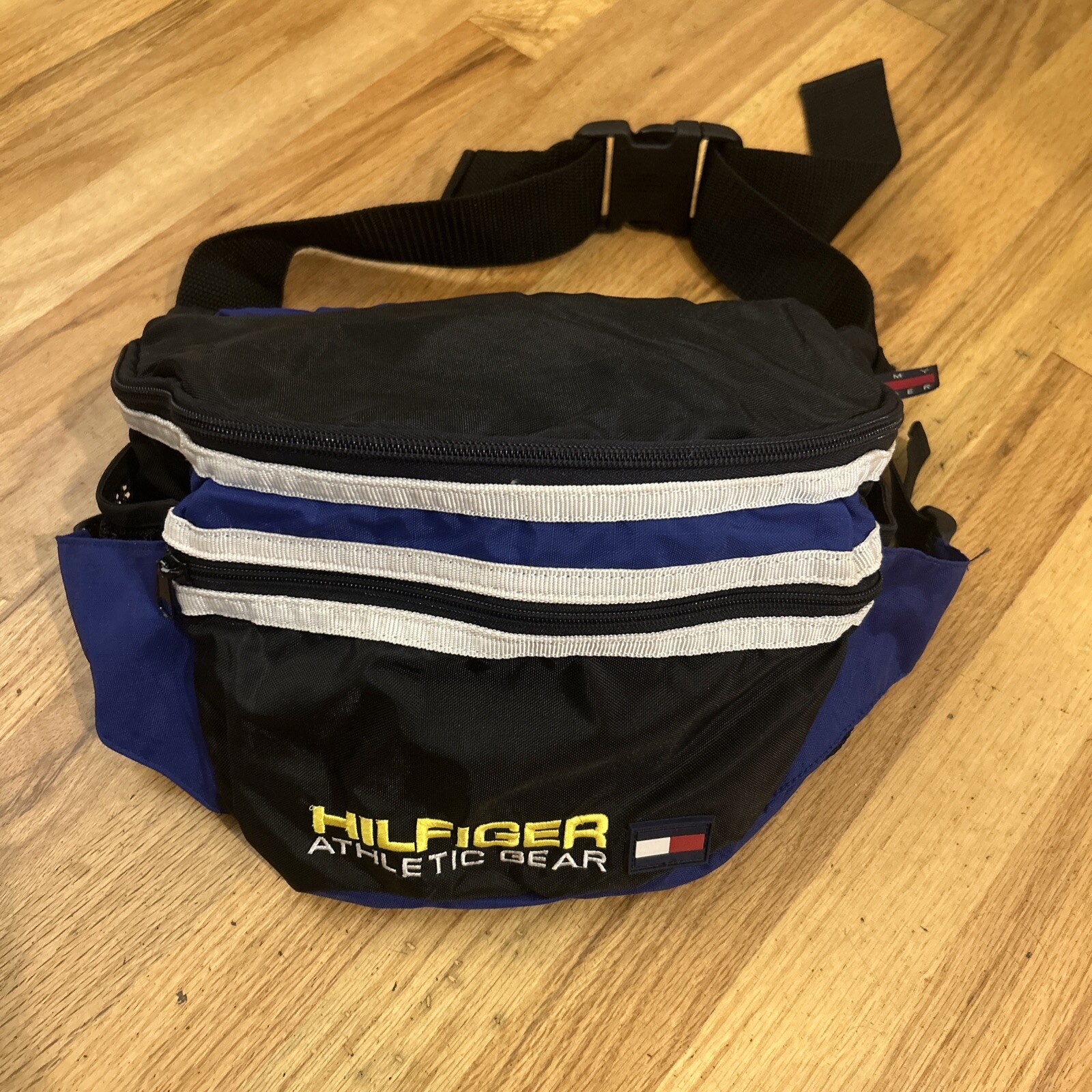 Vintage Tommy Hilfiger Athletic Gear Very Large Fanny Pack Belt Bag Super Clean