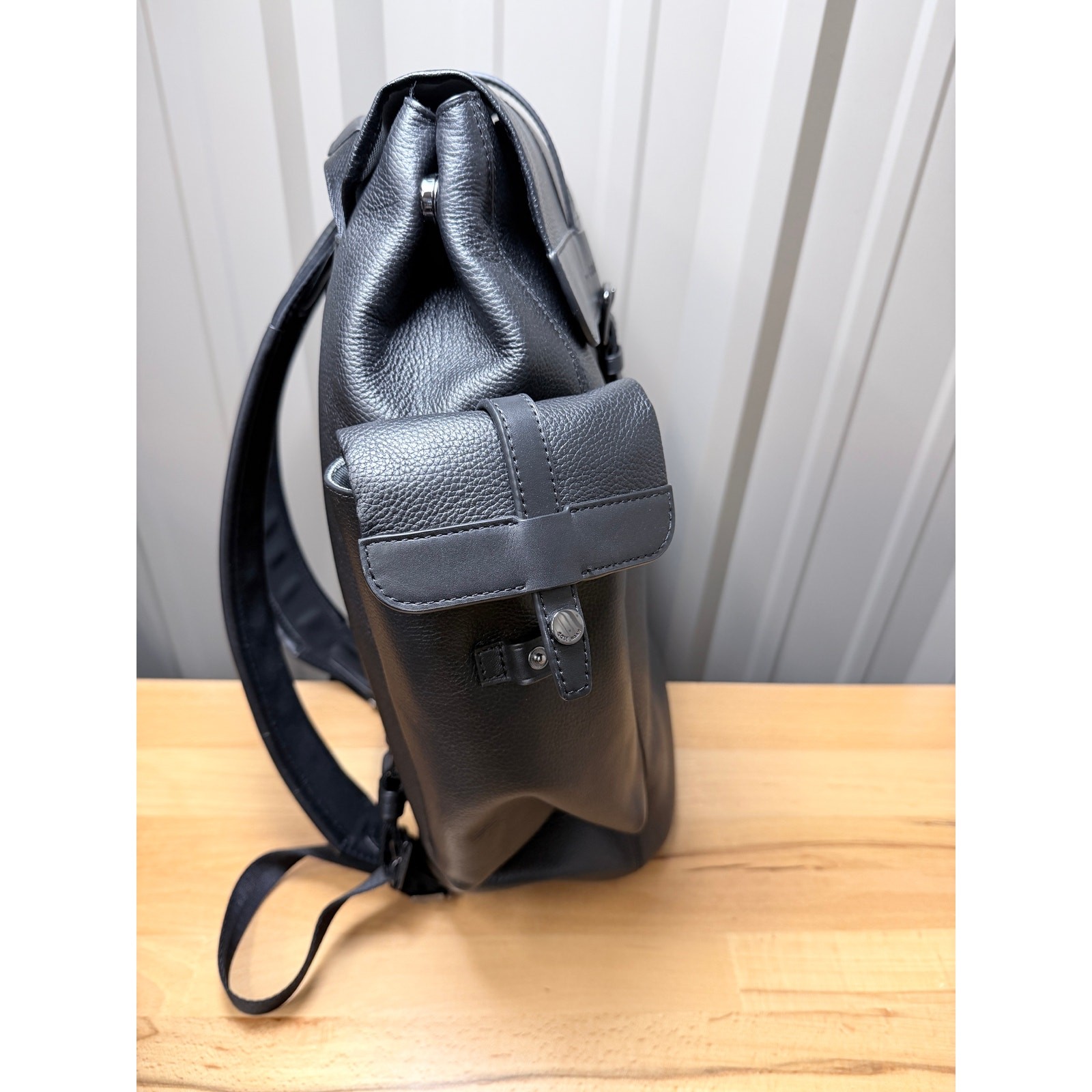 Cole Haan Triboro Rucksack Black Leather With Dust Bag New!