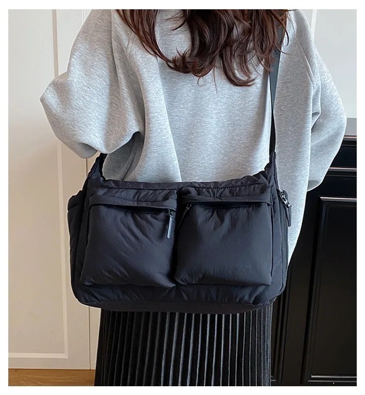 Casual Multi-pocket Messenger Bag Men Women Shoulder Bag Travel Sport Bag