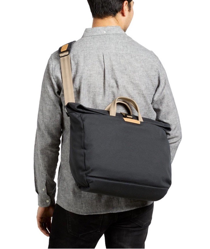 Bellroy System Work Bag Shoulder Roll Top Work Laptop Messenger Charcoal 16L