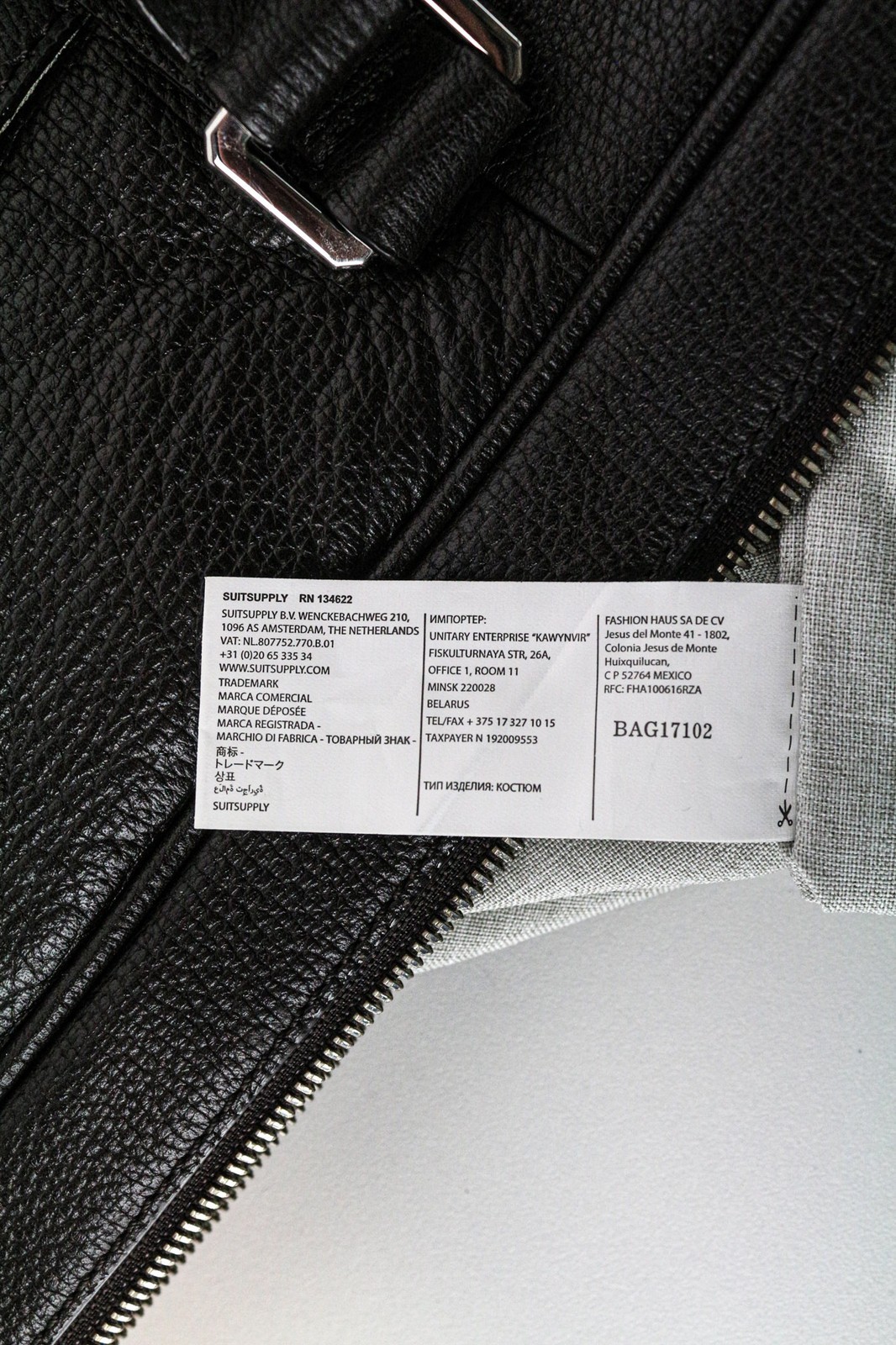 Suitsupply Men’s Bag OS Brown Original Calf Leather Travel Leisure