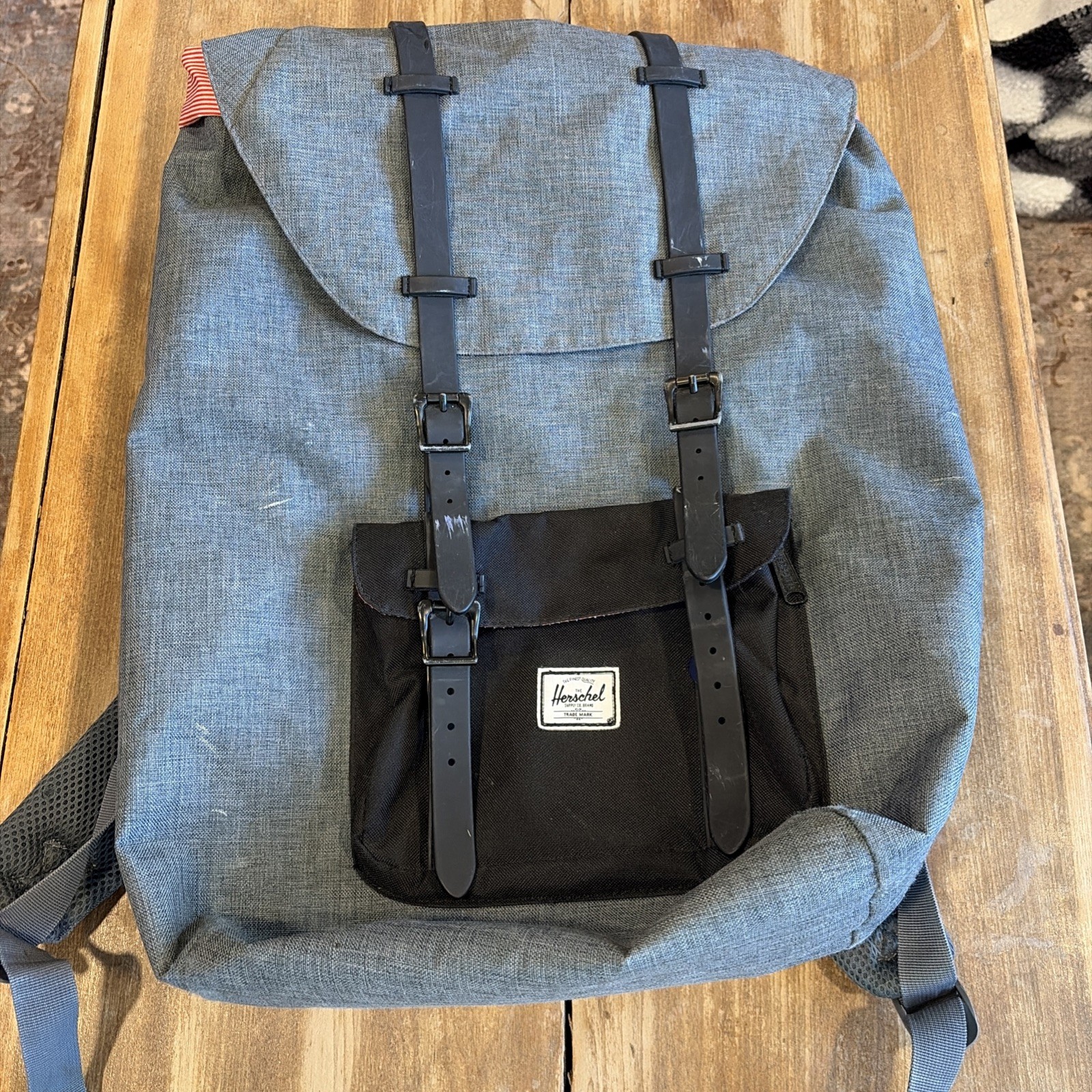 Herschel Supply Co Little America Backpack Gray Top Loading Back