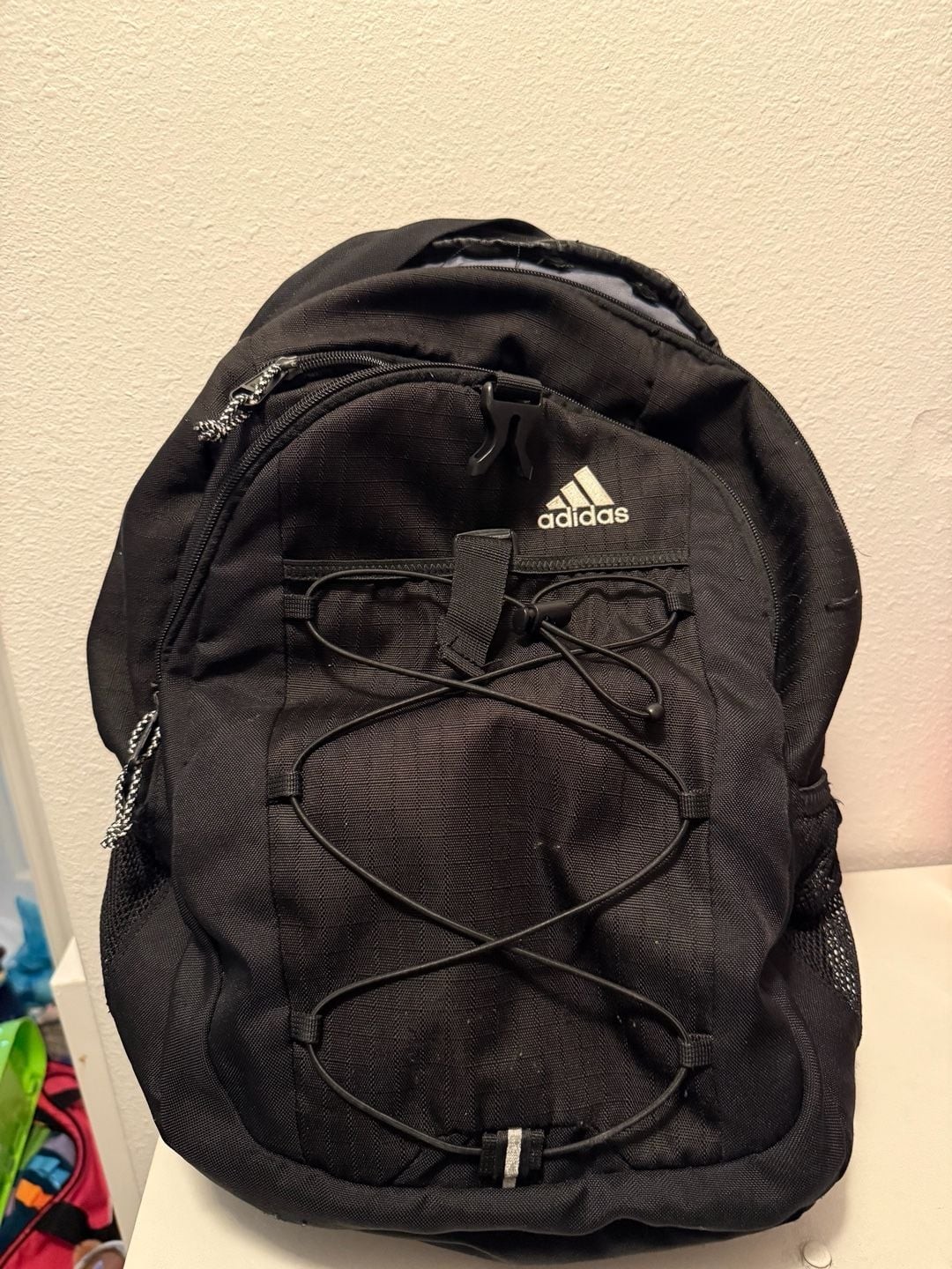 adidas Black LoadSpring Ultimate ID Backpack with Front Bungee Cords