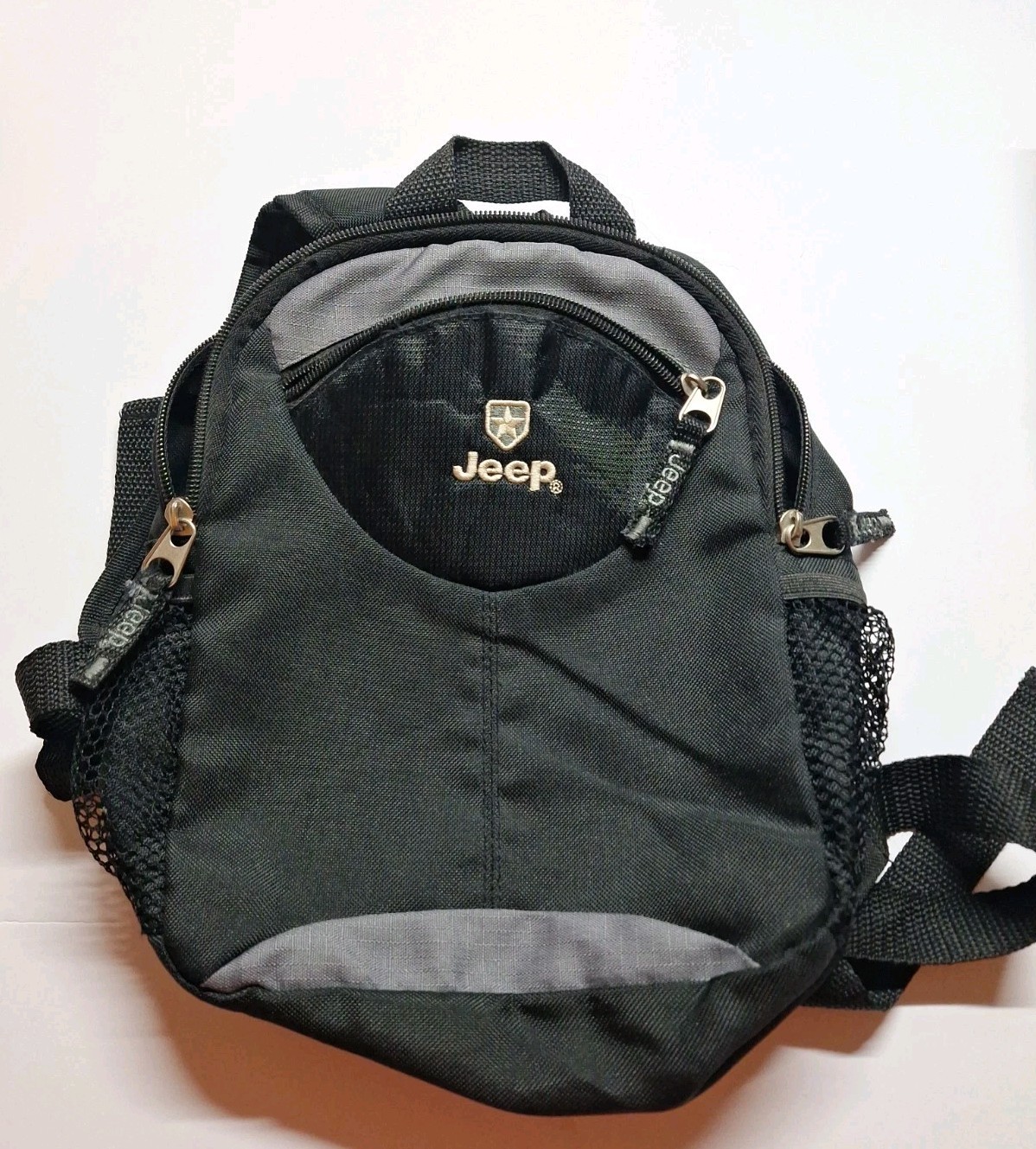 Jeep Mini Backpack Black Gray Small Travel Bag With Interior Pockets 12″X10″