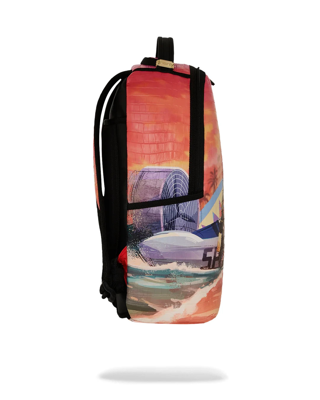 Sprayground CROCASSO – JET DRIFT BACKPACK Velour Laptop Compartment Faux Leather