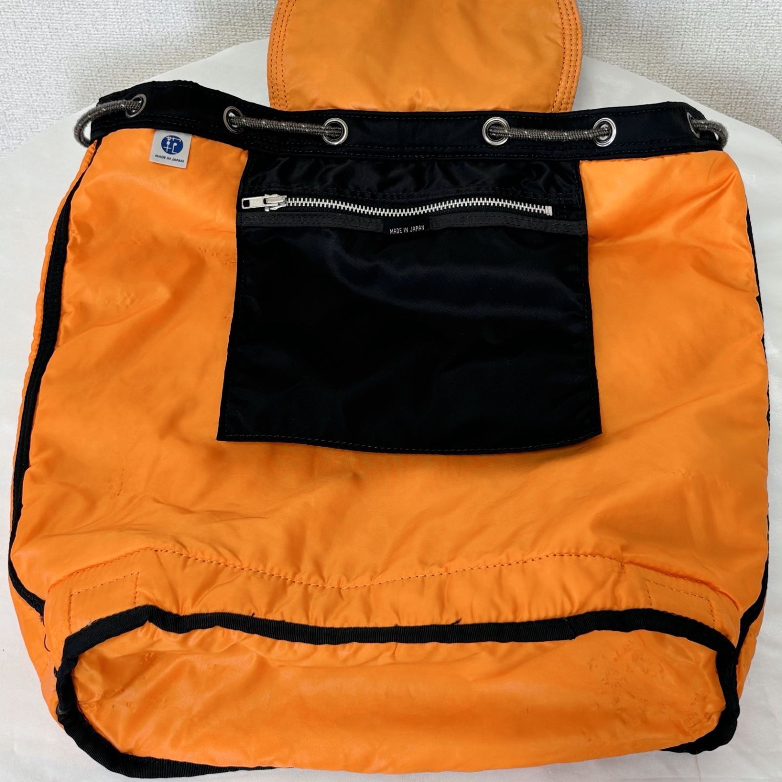 PORTER TANKER Nylon Backpack Black Japan Made Discontinued 42x32x13cm Auth