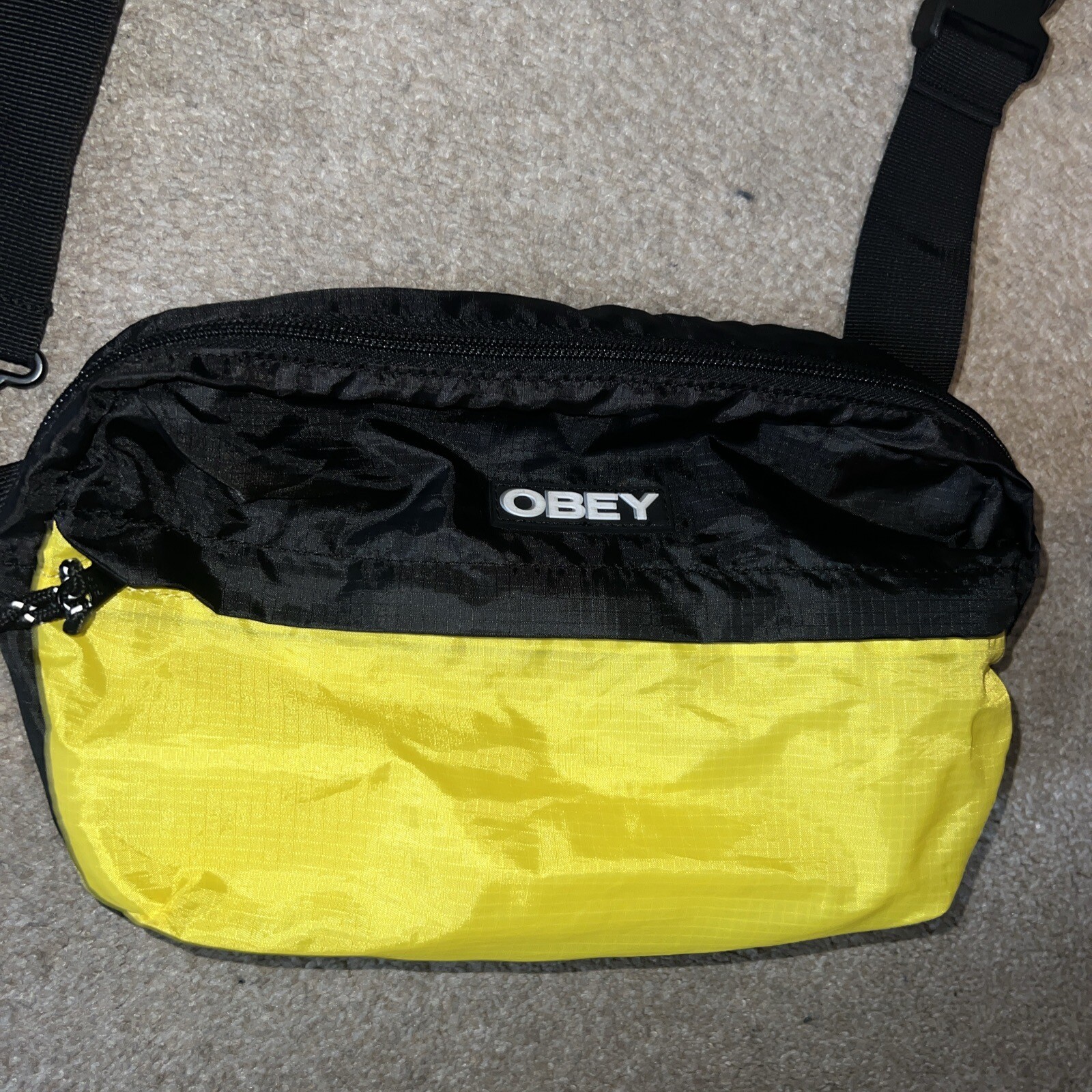 OBEY – Black & Yellow Side Bag