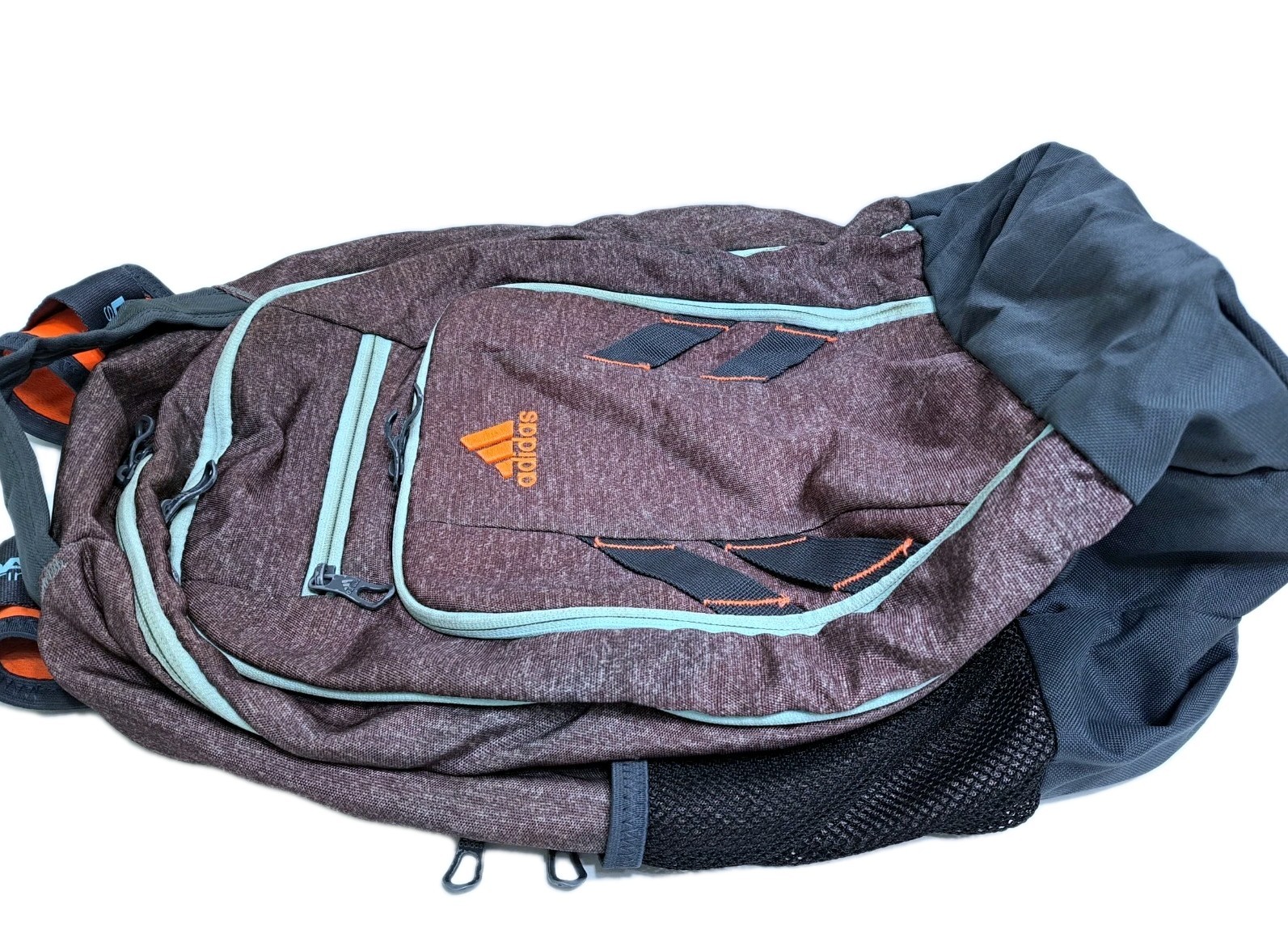 Adidas Load Spring Student Collegiate BackPack Bag Brown Orange Black School