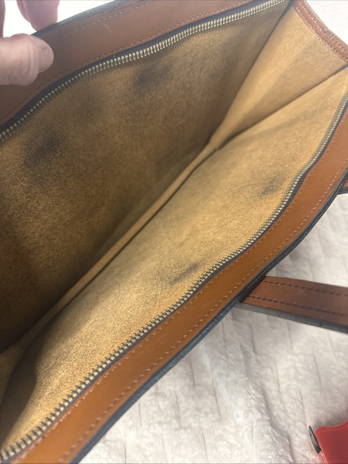 Vintage Schlesinger Brothers Leather Briefcase Attache Portfolio GL Monogram