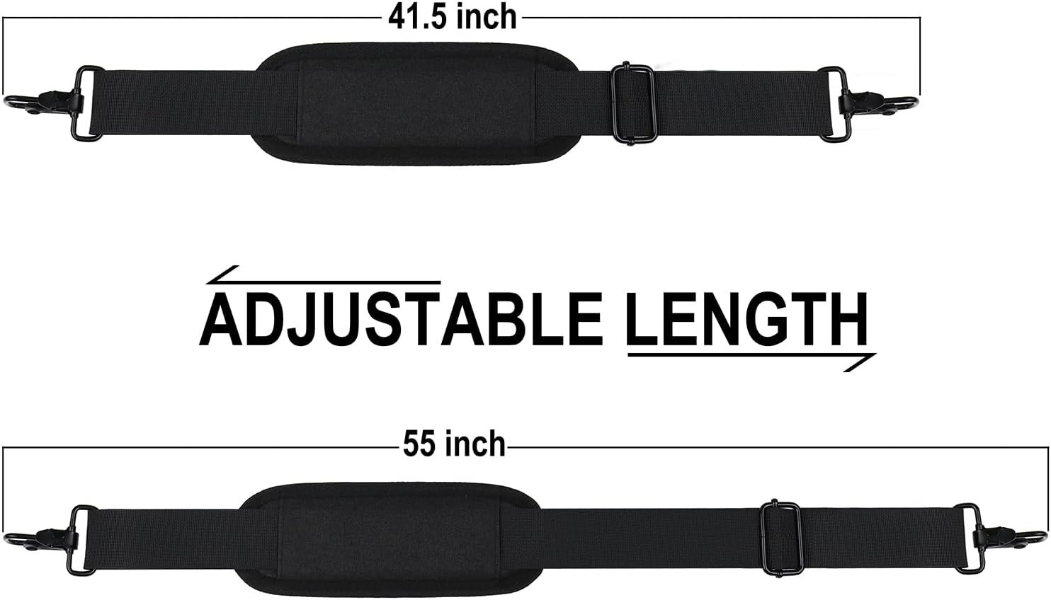 56 inch Shoulder Strap, Universal Adjustable Thick Soft Duffel Bag Shoulder
