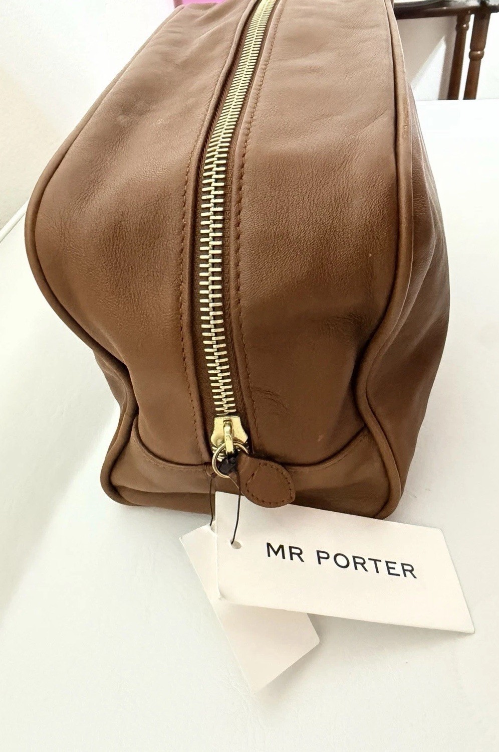 Mulberry Leather Toiletry Bag / Dopp kit