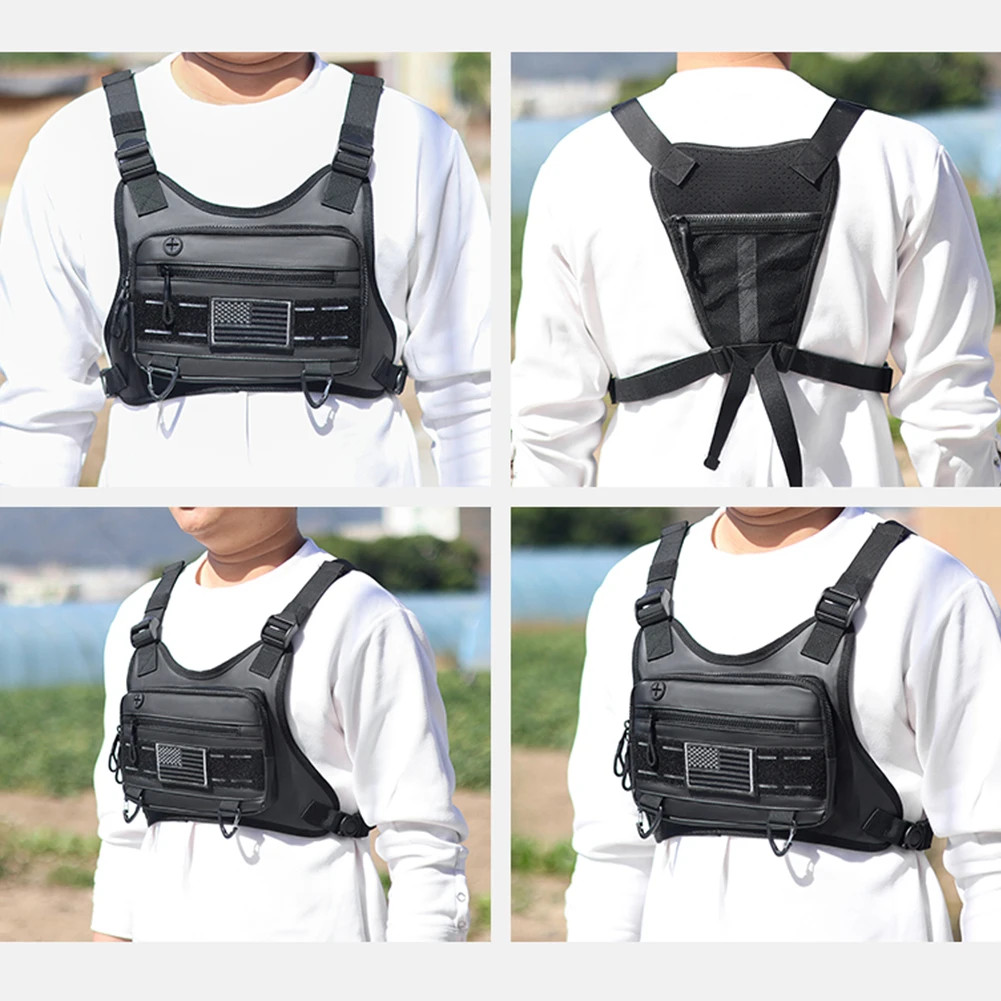 Chest Bag Multi-function Front Chest Pack Men Chest Rig Bag Lightweight Running