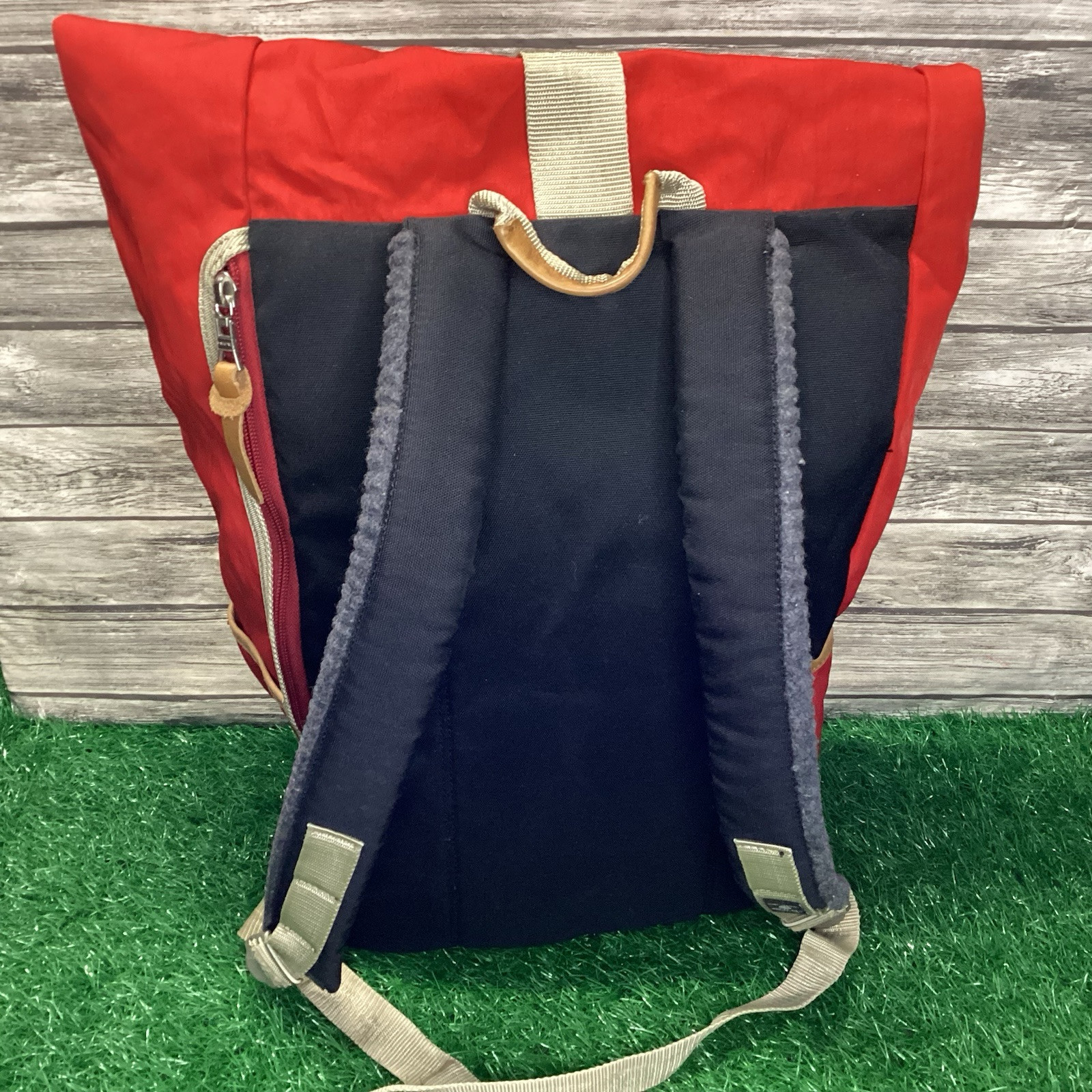 Master-Piece Backpack Red Link Rolltop MSPC Global Standard Leather Trimmed