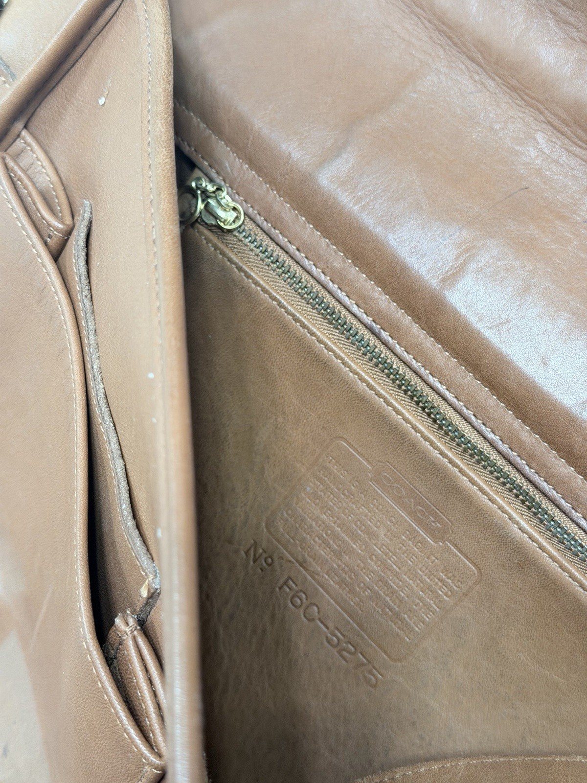 Men’s Coach Brown Briefcase/Document Case Top Handle Buckle & Turn Lock, Pockets