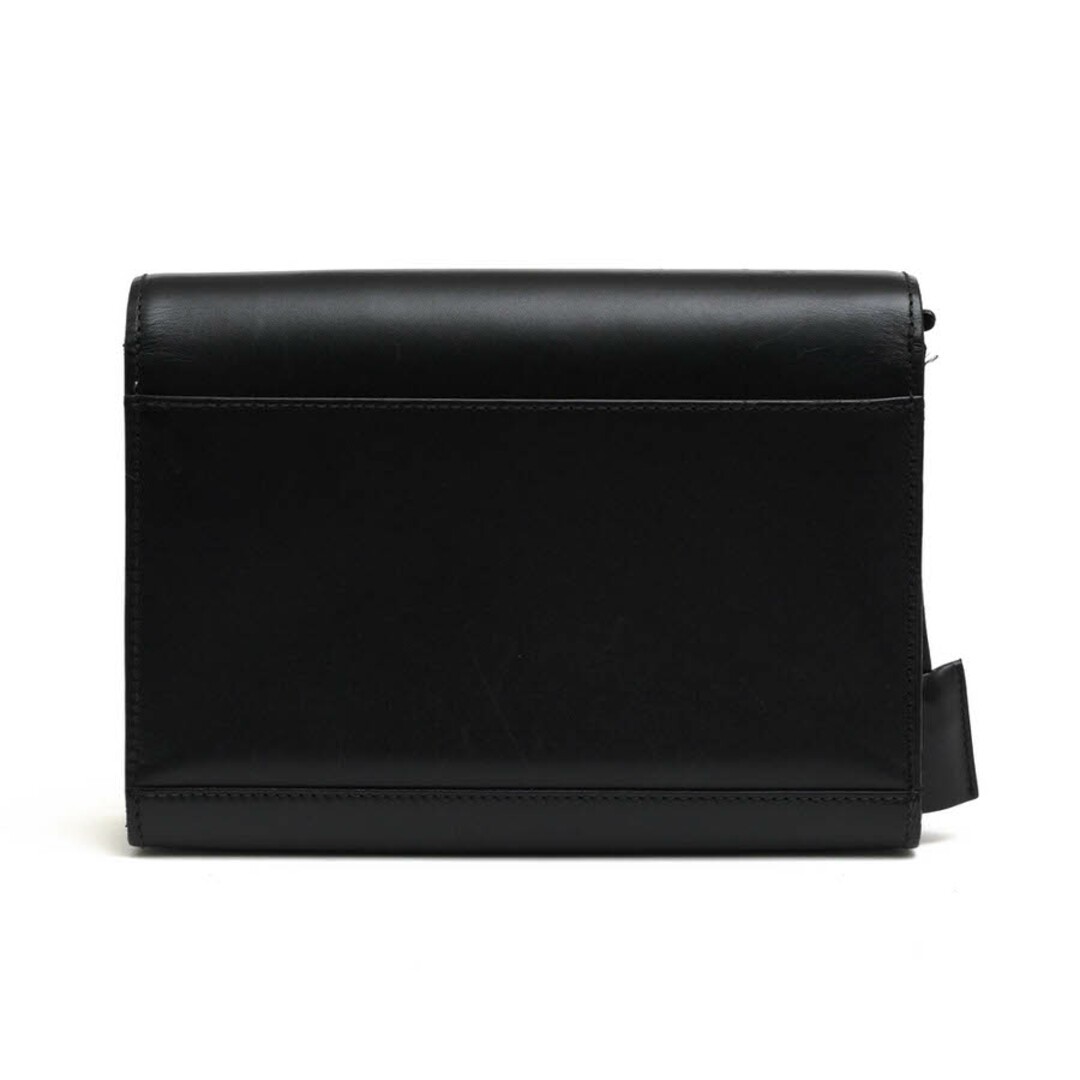 Ferragamo Men’s Business Second Clutch Bag Black Leather Flip-style 26x19x6.5cm