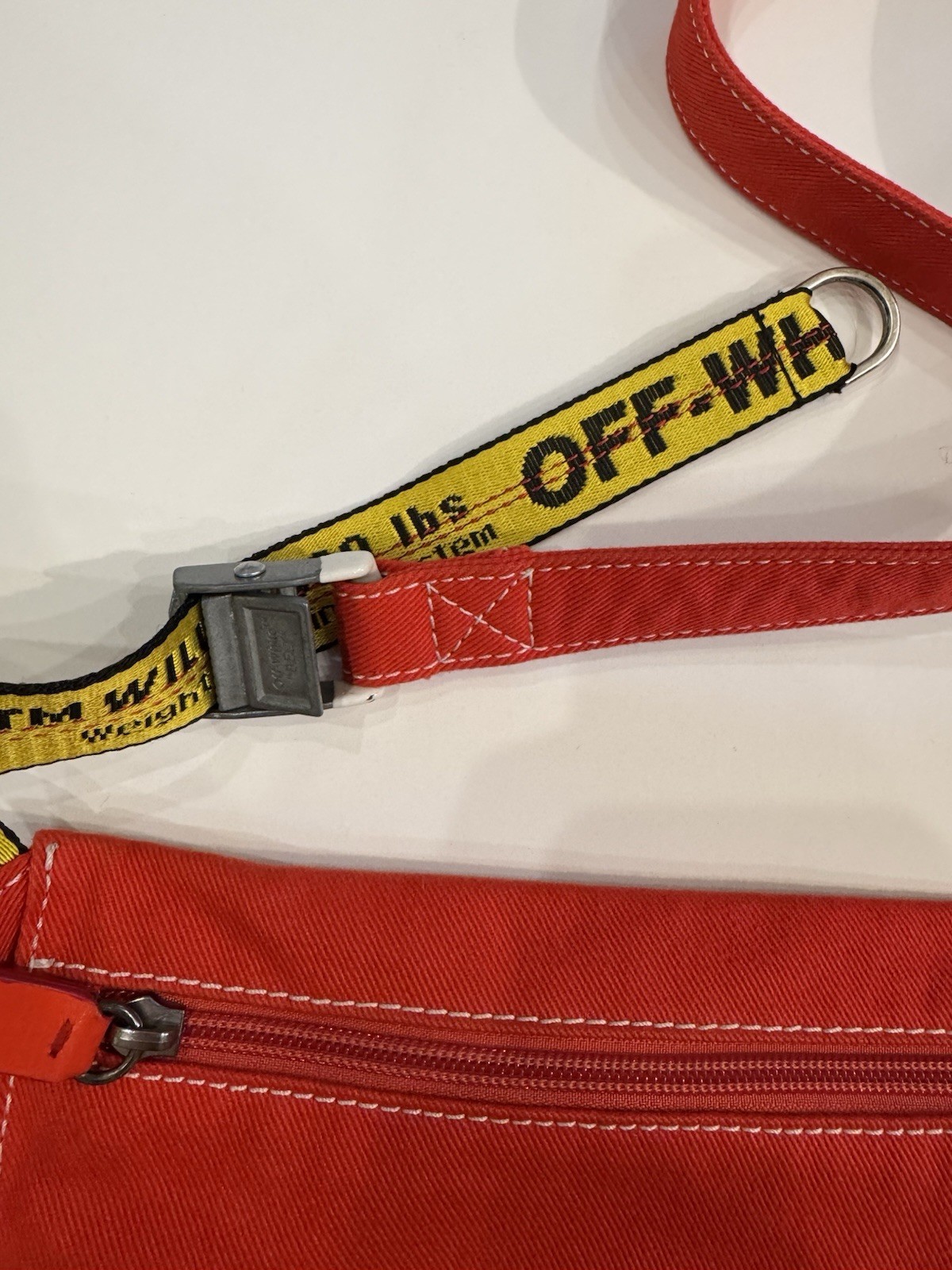 Off-White – Logo-Print Cotton-Twill Messenger Bag – Red