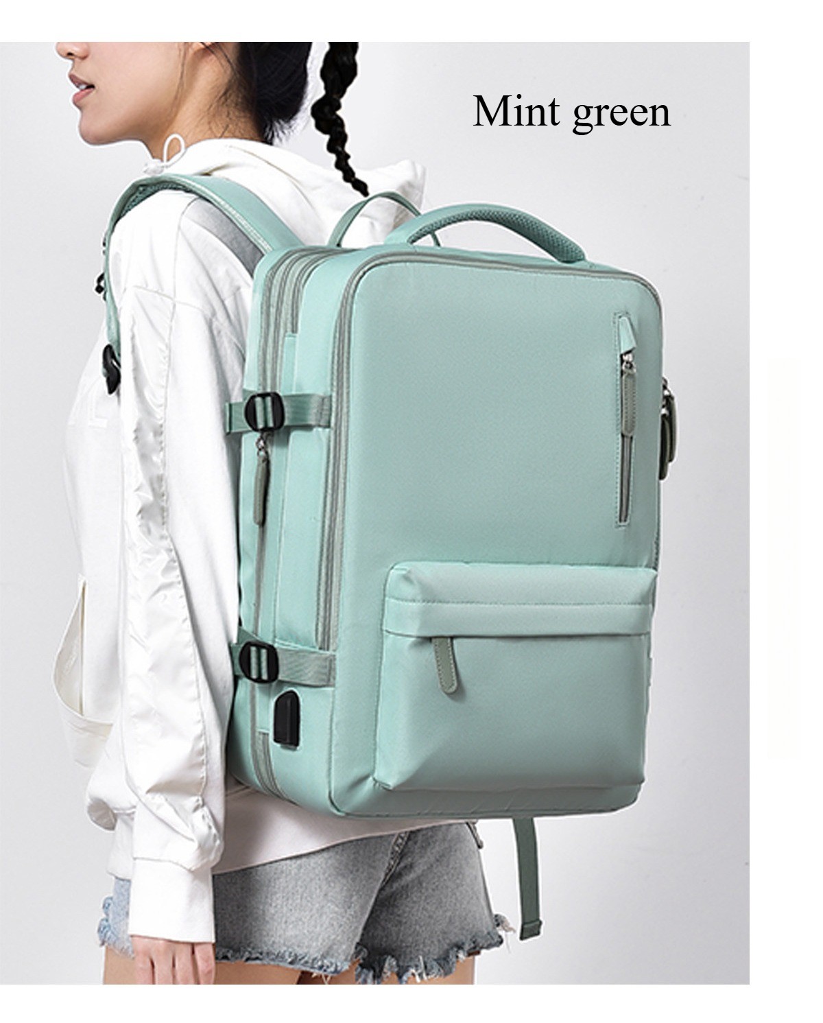 Unisex Large-Capacity Waterproof Laptop Backpack for Commuting