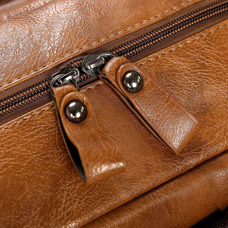 Men Backpack PU Leather Backpack Large Laptop Backpacks Men’s Mochilas Backpack
